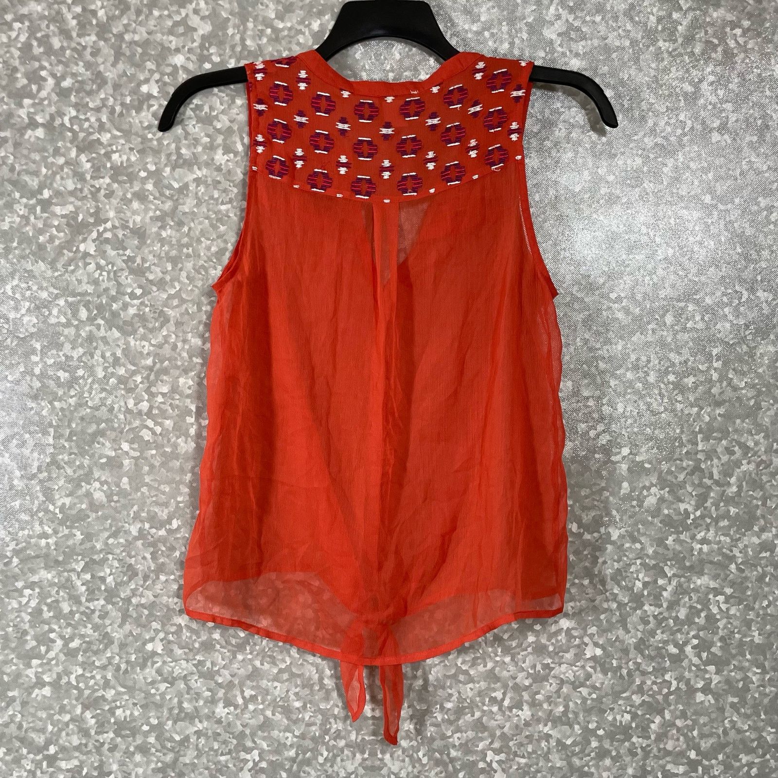 Lucky Brand Lucky Brand Orange Sheer Embroidered Button Up Shirt - Small Size S / US 4 / IT 40 - 6 Thumbnail
