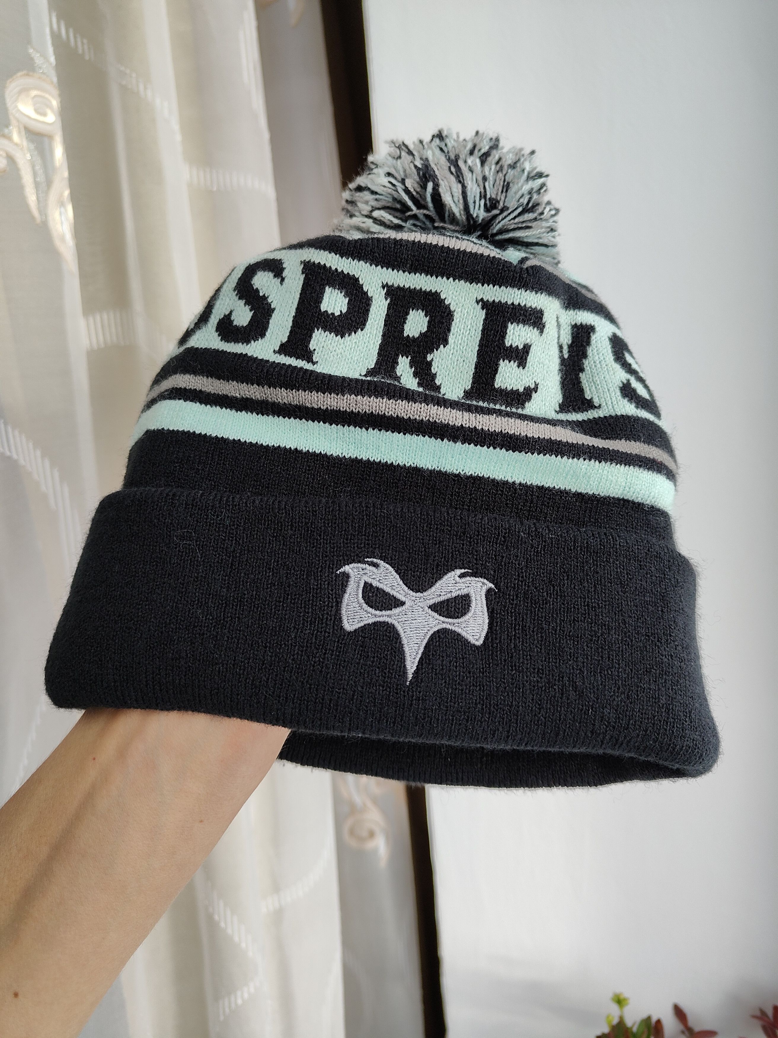 Canterbury of New Zealand Canterbury Ospreys Rugby Beanie Hat Pom Cuff Blokecore Cap Size ONE SIZE - 3 Thumbnail