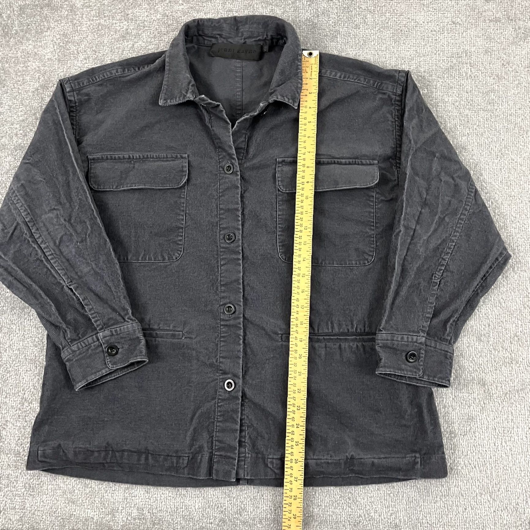 Vintage VINTAGE Jenni Kayne Shirt Jacket Womens 2XL Gray Corduroy Button-Up Casual Fall Winter Size XXL / US 16-18 / IT 52-54 - 4 Thumbnail