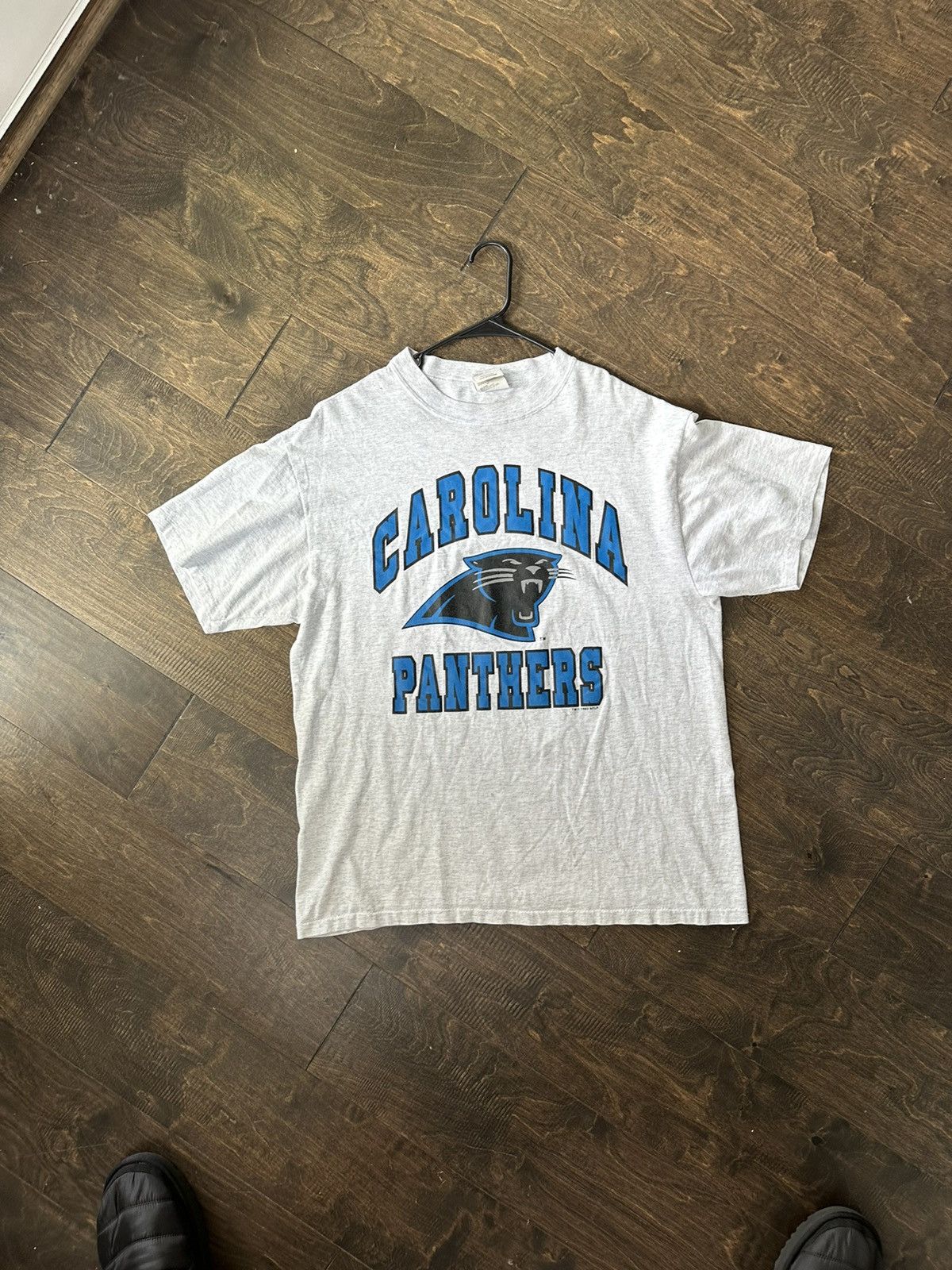 Carolina Panthers Shirt Adult Large Gray Vintage Single Stitch Pre Owned  ST125