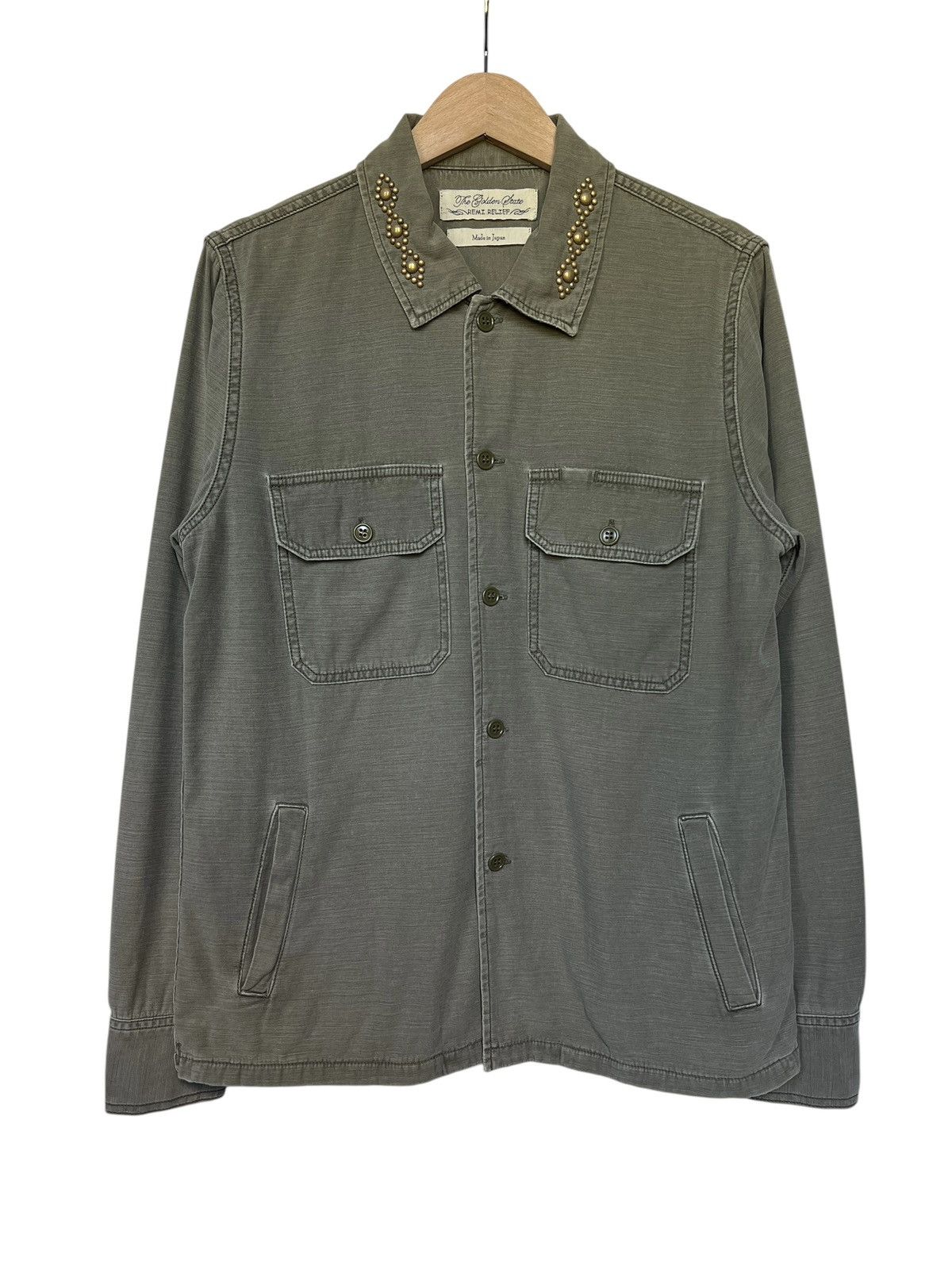 Japanese Brand × Remi Relief Remi Relief Studded Military Shirt Size US S / EU 44-46 / 1 - 6 Thumbnail