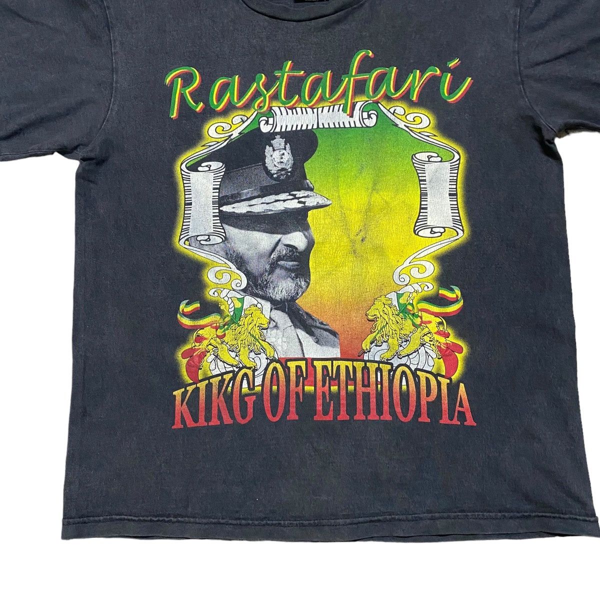 Bob Marley × Vintage Vintage Bootleg Haile Selassie Shirt Kikg Of Ethiopia Size US M / EU 48-50 / 2 - 6 Thumbnail