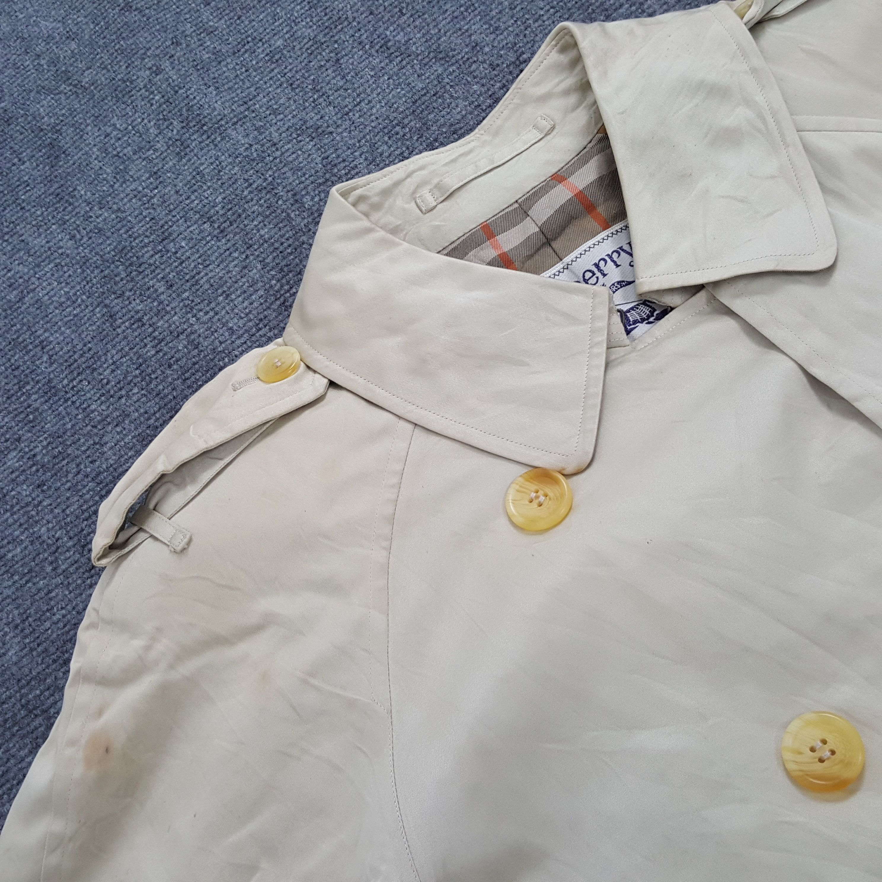 Burberry × Vintage Burberry's Luxury Brand Trench Coat Jacket Size US S / EU 44-46 / 1 - 7 Thumbnail