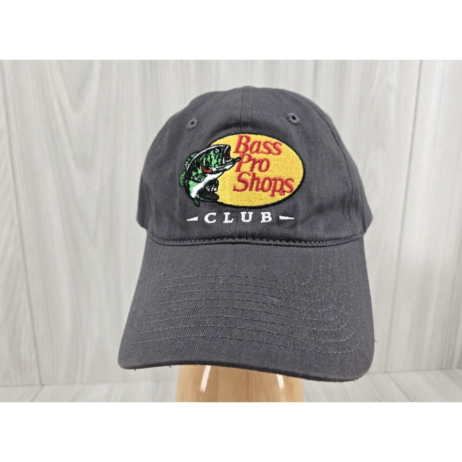 Bass Pro Shops VINTAGE Bass Pro Shops Club Hat Gray Baseball Cap Embroidered Adjustable Advertising Men Baseball Cap Size ONE SIZE - 3 Thumbnail
