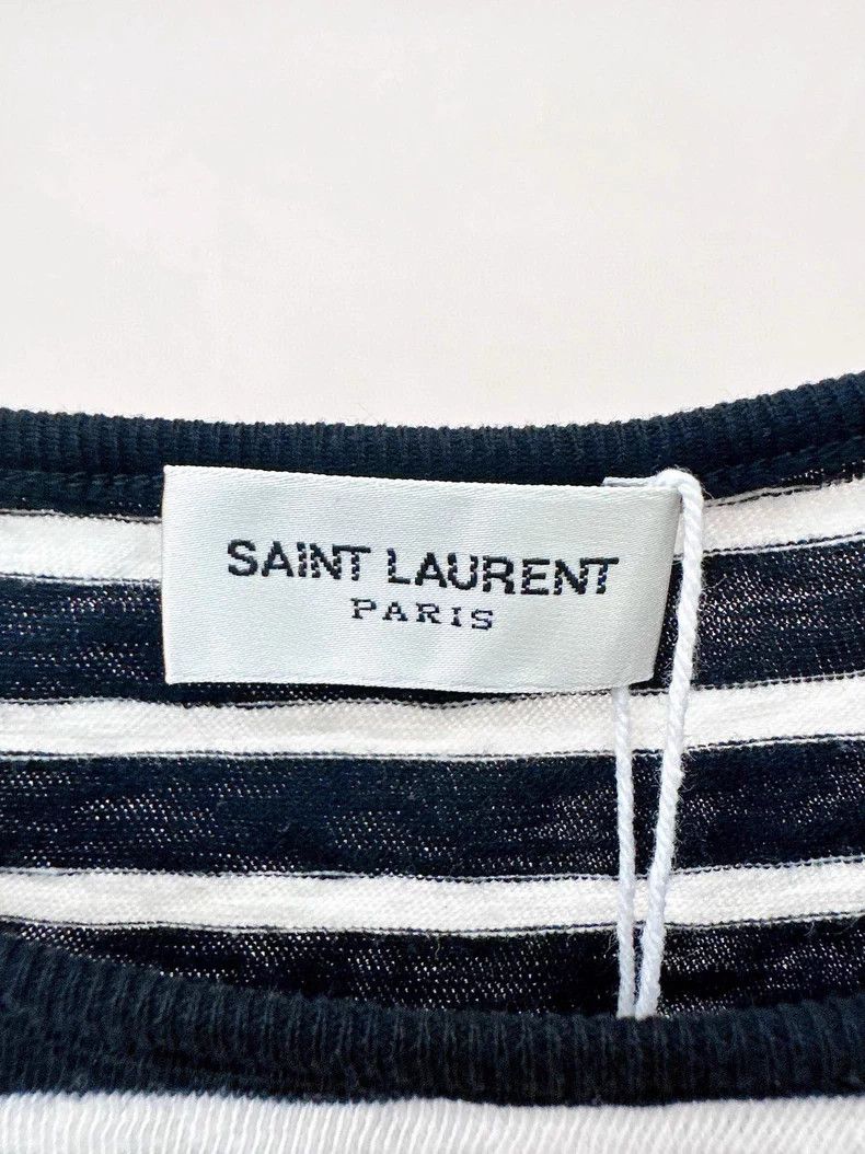 Saint Laurent Paris Saint Laurent Paris Black and white striped T-shirt Size ONE SIZE - 3 Thumbnail
