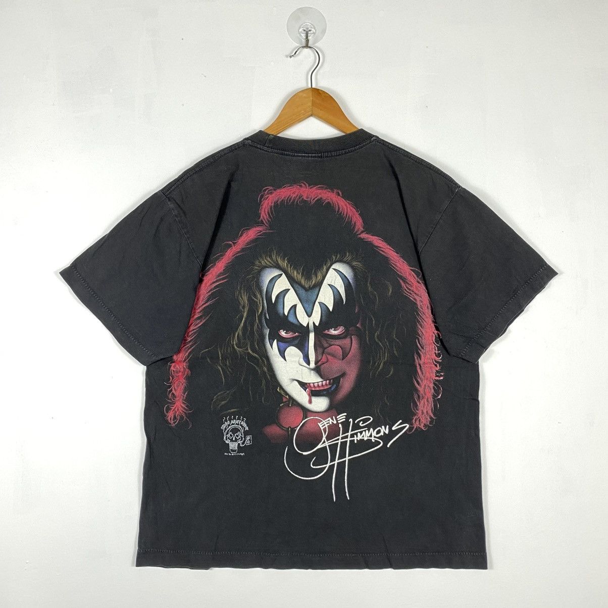 Band Tees Vintage 90's KISS Gene Simmons Big Face Portrait Tee Size US L / EU 52-54 / 3 - 7 Thumbnail