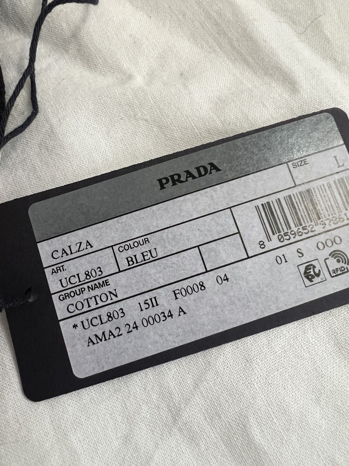 Prada 🔥 Prada x RAF Simons triangle logo plaid socks Size ONE SIZE - 9 Thumbnail