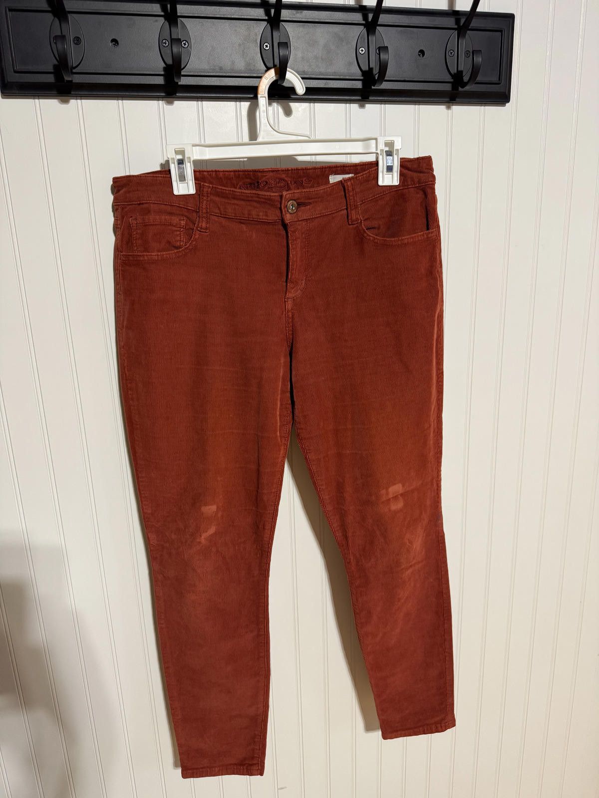 Arizona Jean Co. Arizona Juniors 13 Rust Orange Corduroy Stretch Jeggings Size 24" / US 00 / IT 34 - 1 Thumbnail