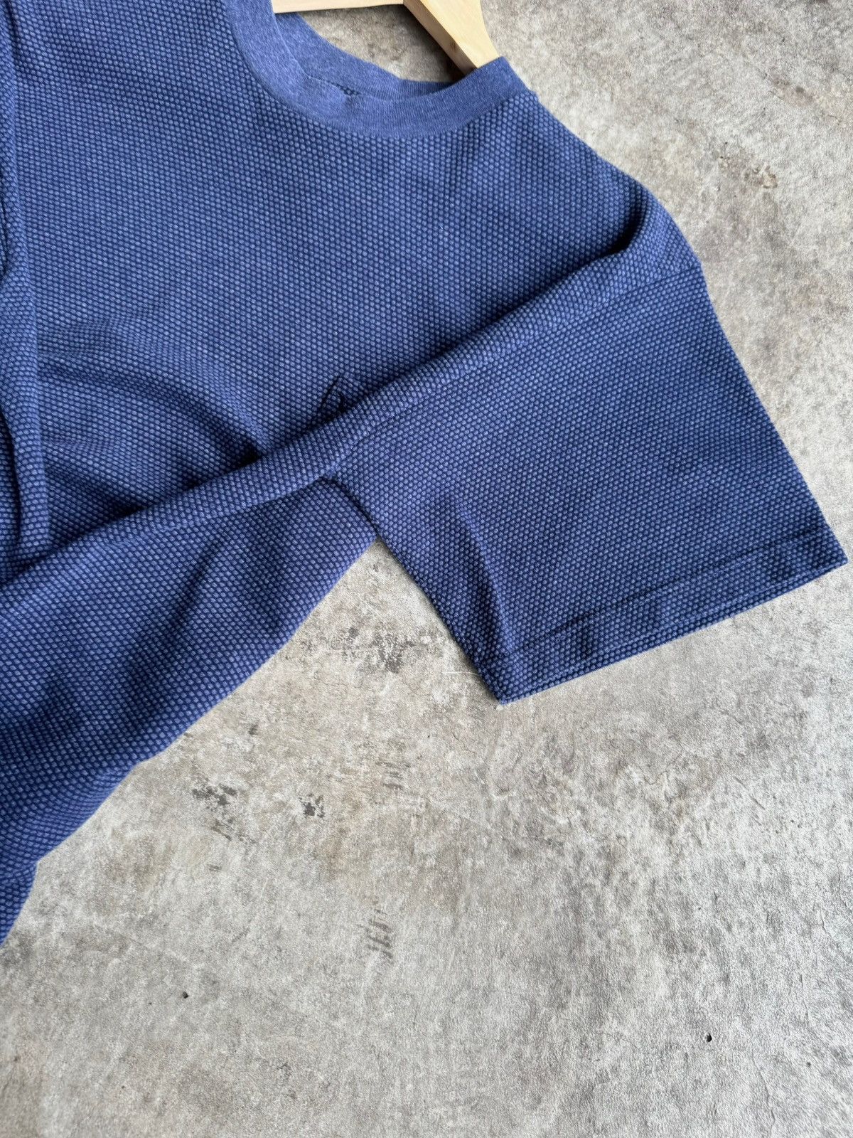 Other × Vintage Crazy Vintage Streetwear Textured Blue Pocket Tee Size US L / EU 52-54 / 3 - 6 Thumbnail