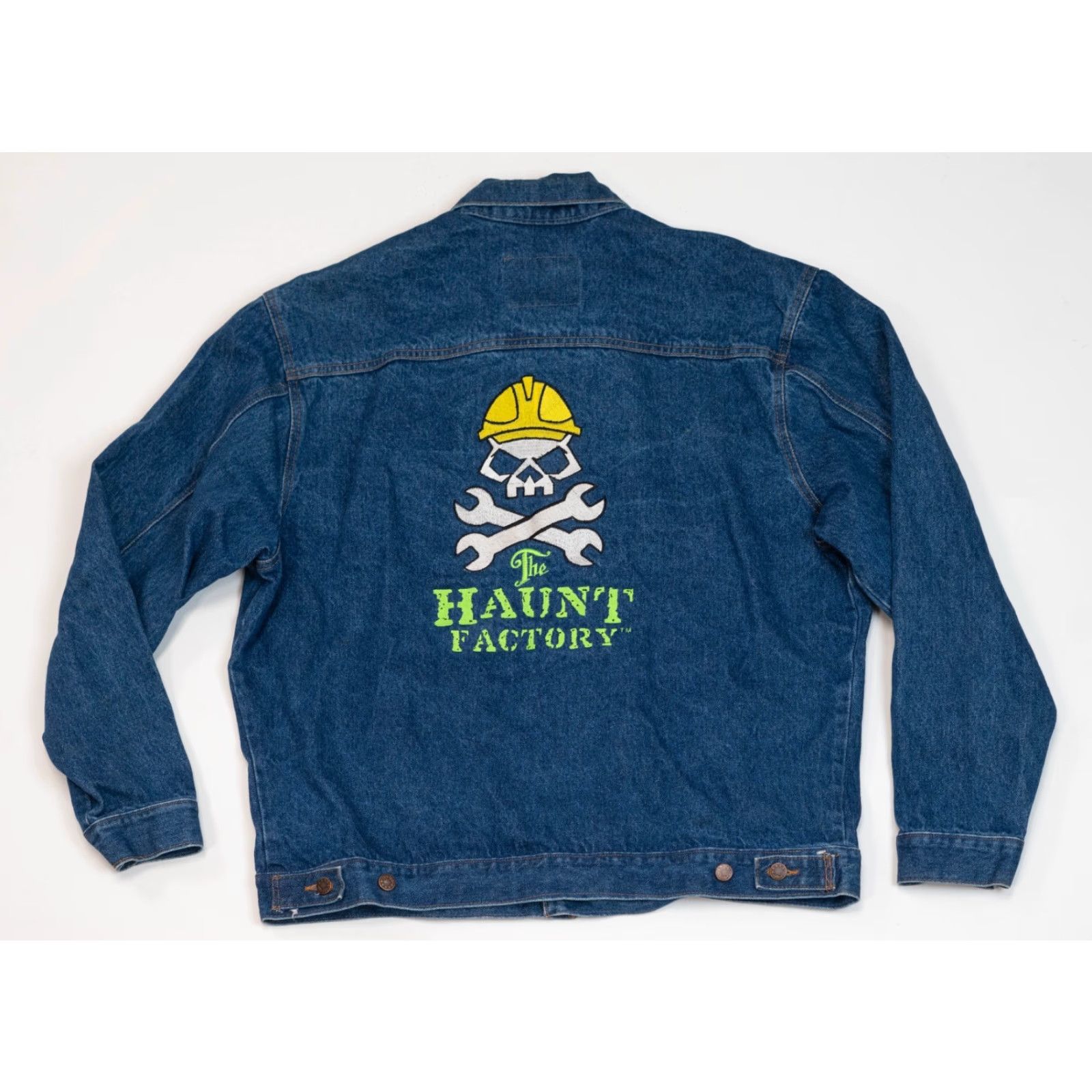 Denime VINTAGE Denim Trucker Horror Promo Jacket Made USA XL Big E Style Jacket Size US XL / EU 56 / 4 - 2 Thumbnail