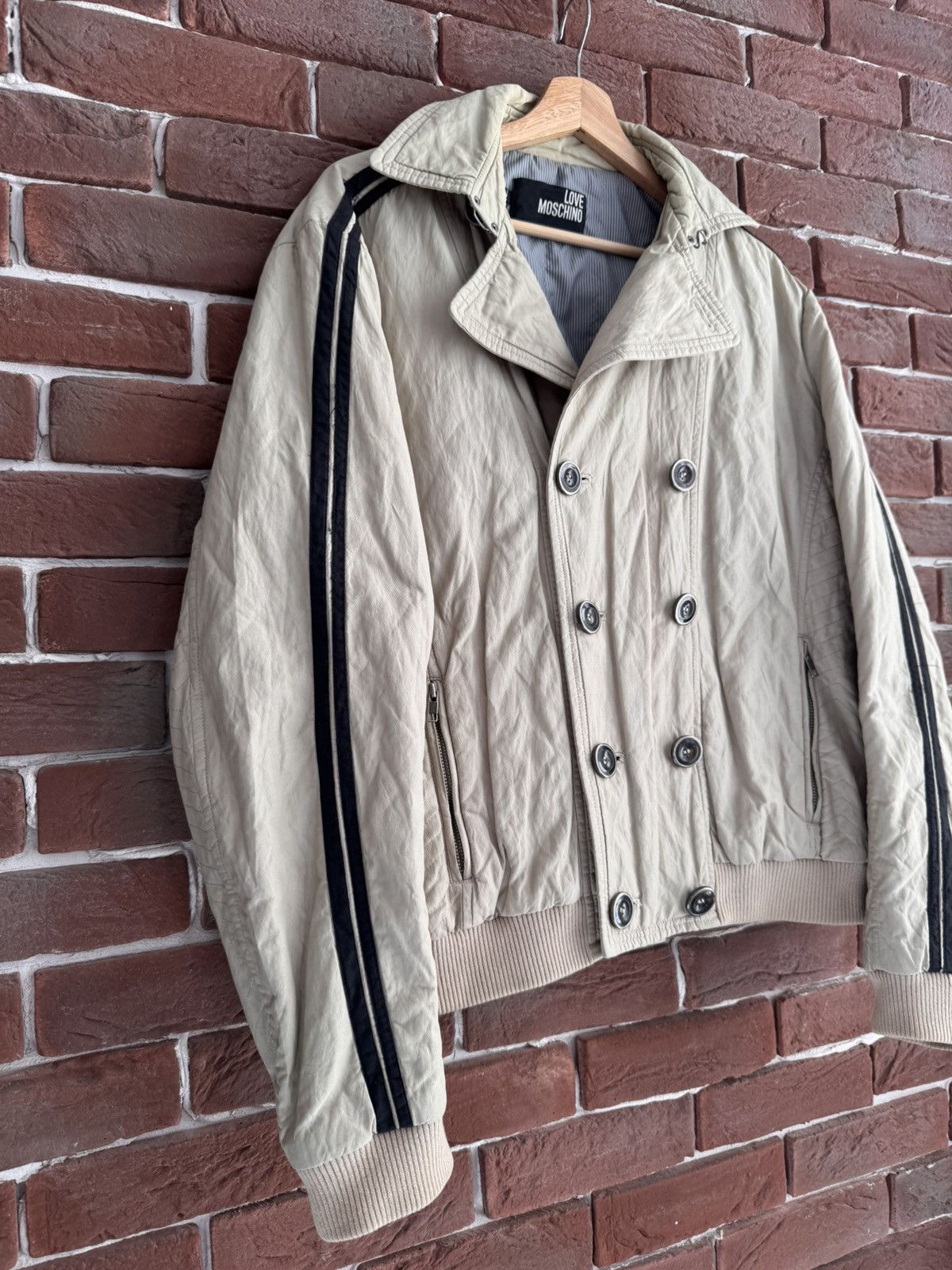 Moschino Vintage Love Moschino Hype Jacket Art Designer Rare Beige 52 Size US L / EU 52-54 / 3 - 7 Thumbnail