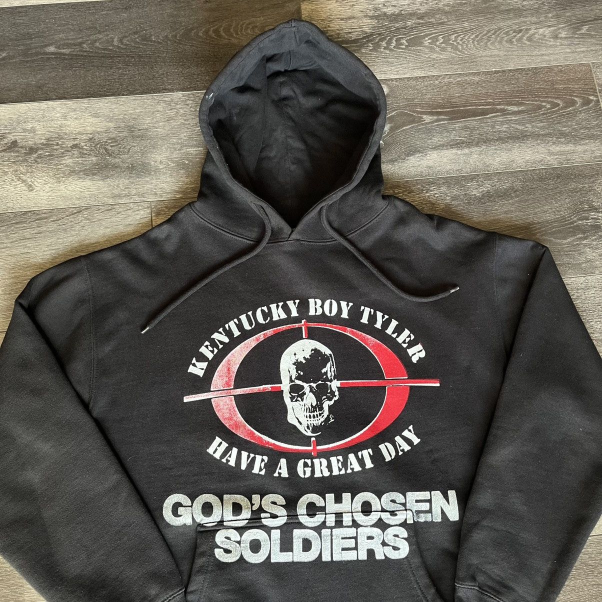 Kentucky Boy Tyler Kentucky Boy Tyler x HAGD God’s Chosen Soldiers Skull Hoodie Size US L / EU 52-54 / 3 - 3 Thumbnail