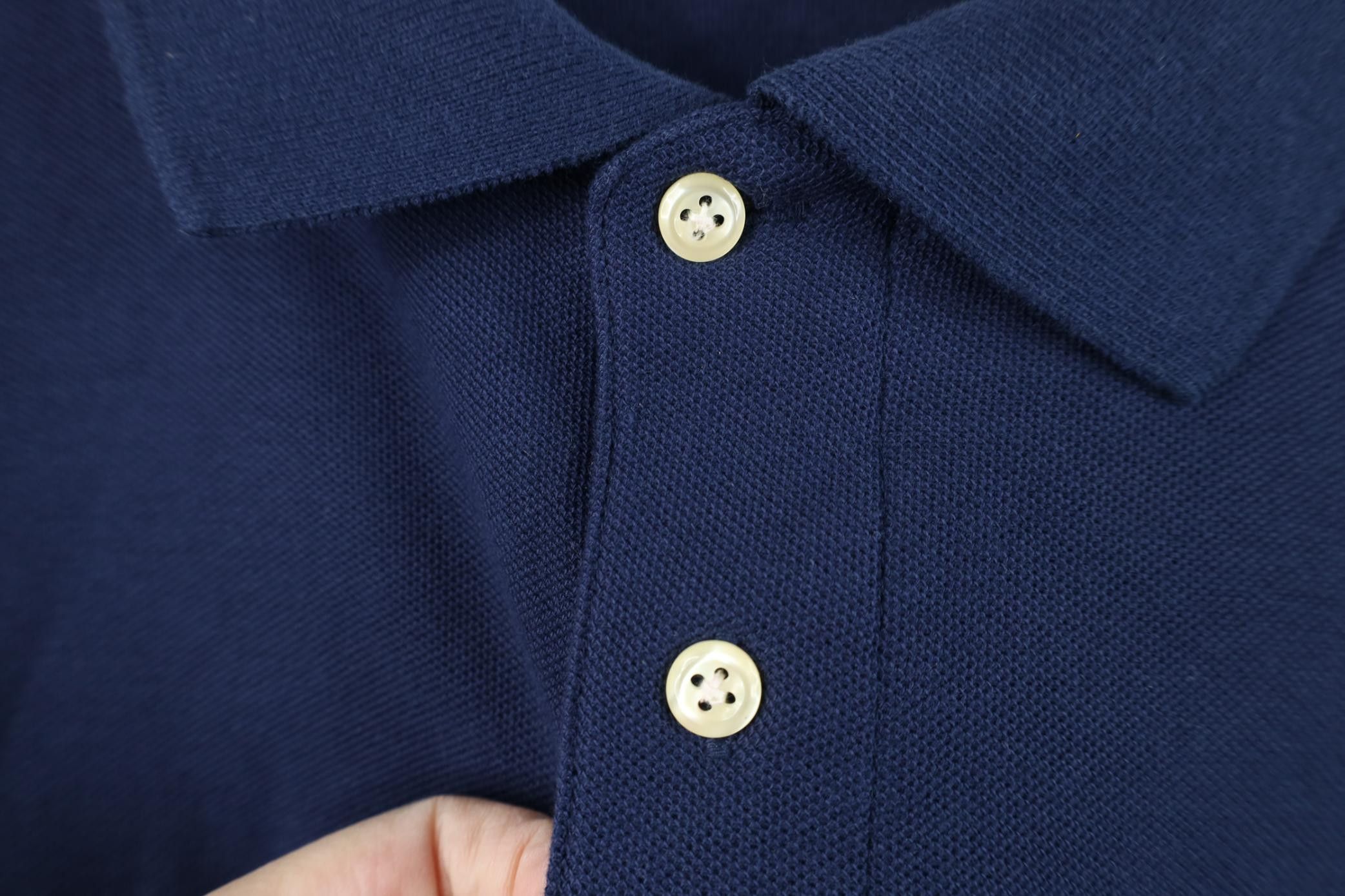 Vintage Vintage 90s Streetwear Cotton Knit Golf Polo Shirt Navy Blue Size US XXL / EU 58 / 5 - 4 Thumbnail