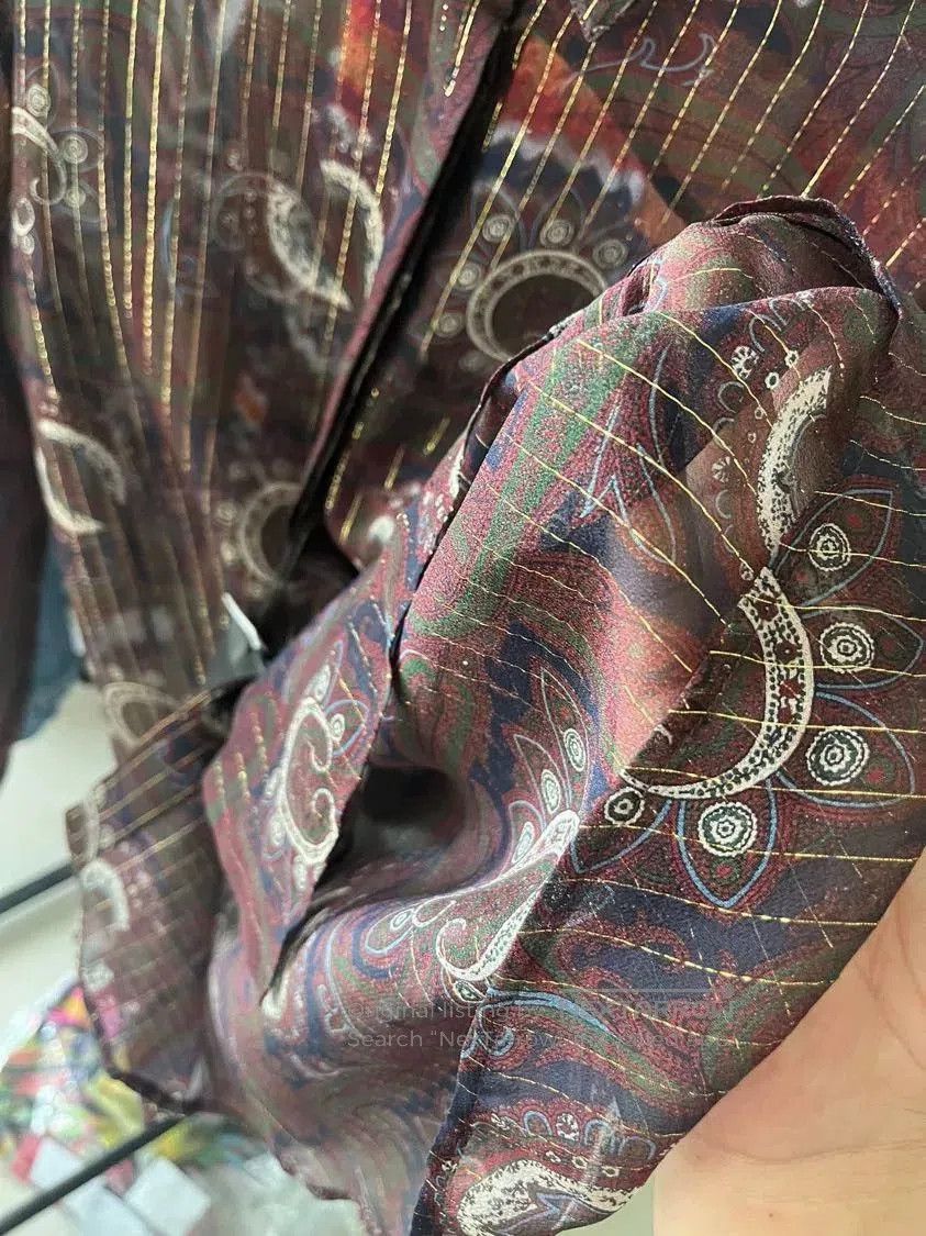 Saint Laurent Paris Saint Laurent Gold Thread Silk Shirt. Size S / US 4 / IT 40 - 6 Thumbnail