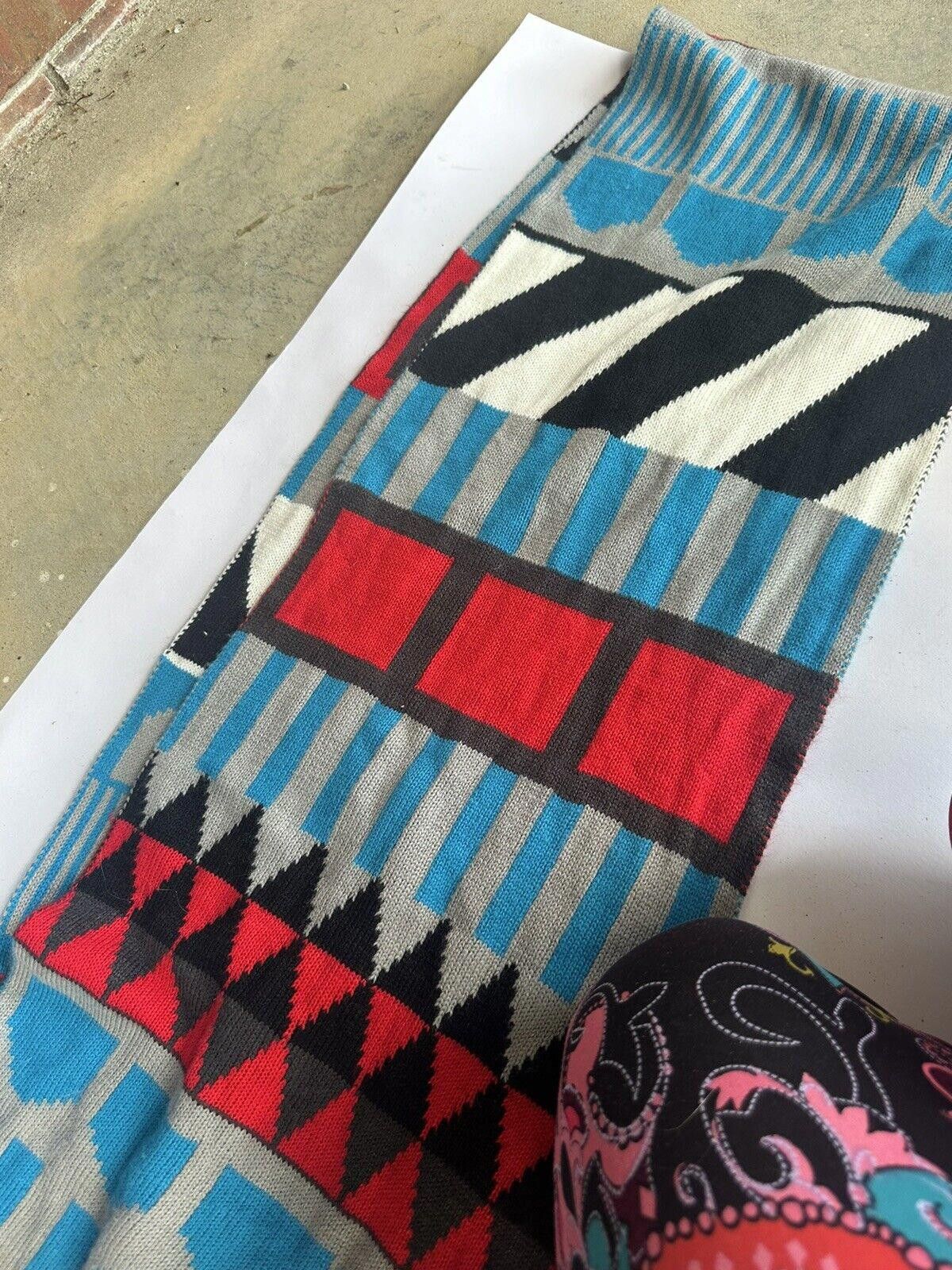 Designer Large Knit Scarf Tribal Pattern Acrylic Size ONE SIZE - 2 Thumbnail