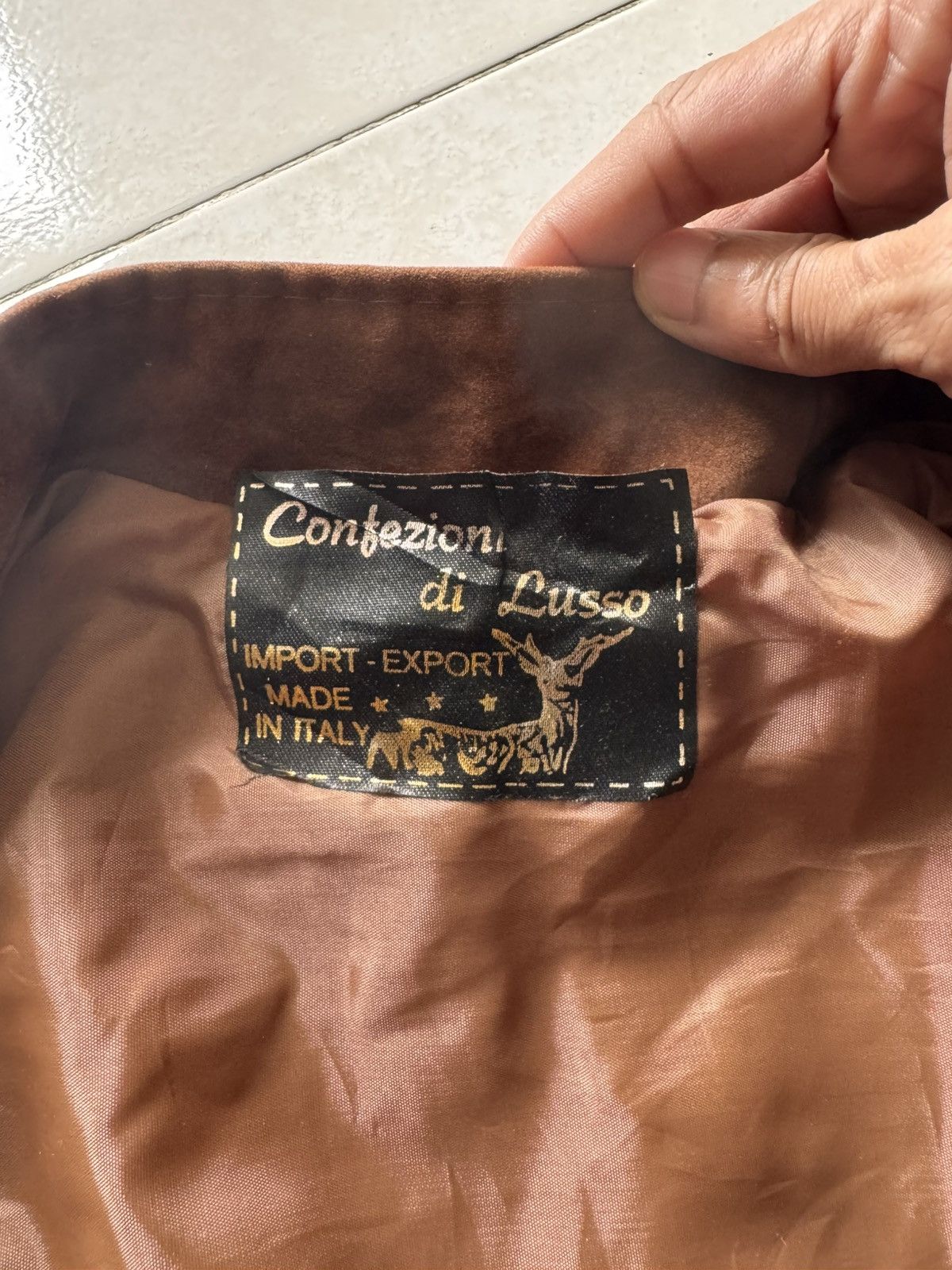 If Six Was Nine Vintage 70/80s Confezioni di lusso suede jacket Size US L / EU 52-54 / 3 - 13 Thumbnail