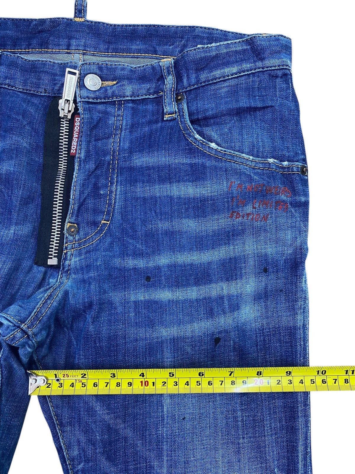 Dsquared2 Dsquared2 Faded Wash Whisker Style Straight Cut Jeans Size US 32 / EU 48 - 6 Thumbnail