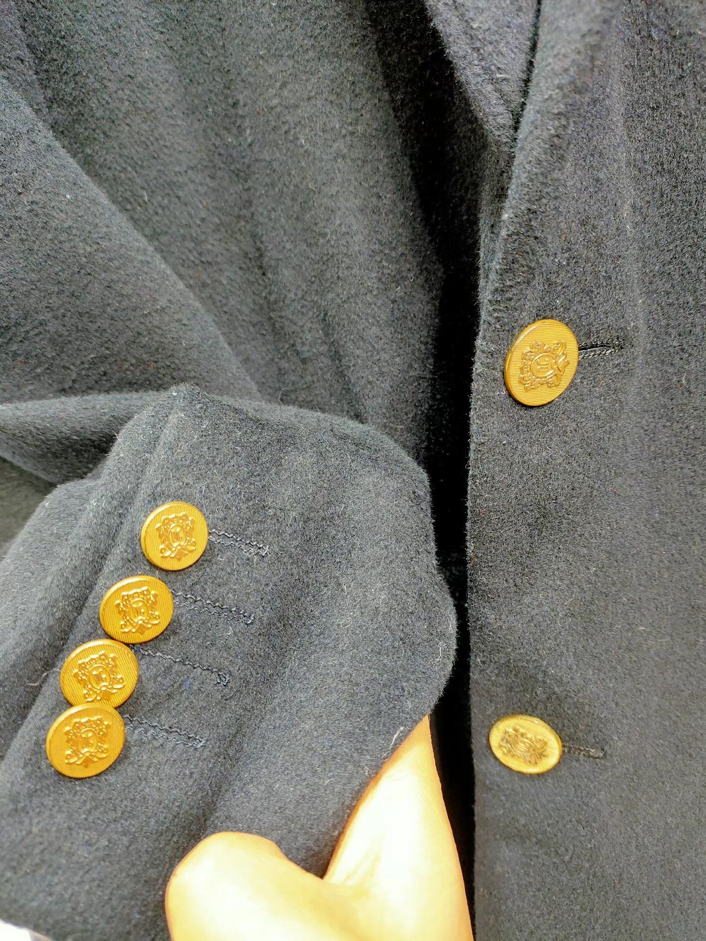 Dolce & Gabbana Dolce&Gabbana Men's Black Wool Coat K29 Size US L / EU 52-54 / 3 - 3 Thumbnail