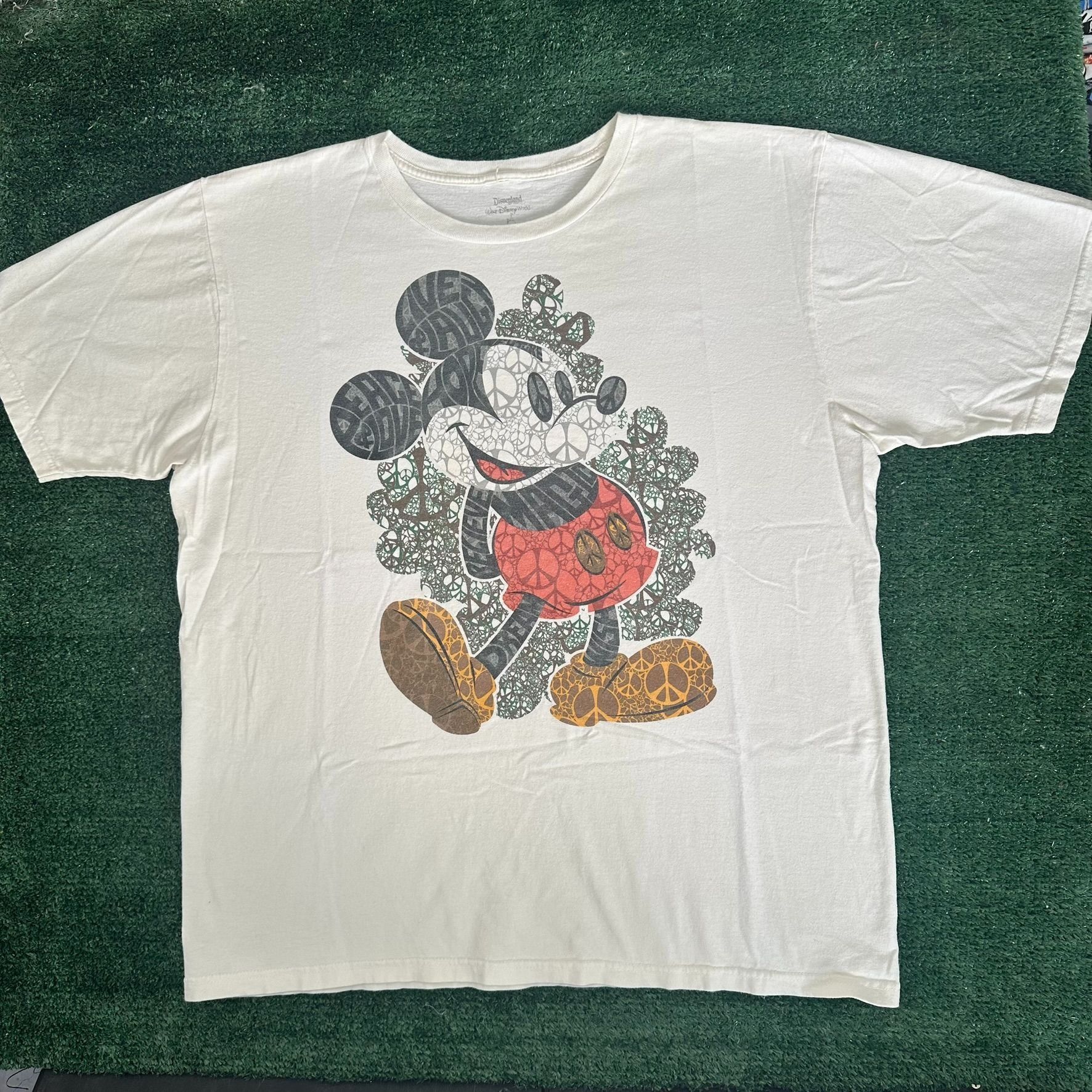 Disney Mickey Mouse Peace Sign T-Shirt Disneyland Walt Disney World Size US XL / EU 56 / 4 - 1 Thumbnail