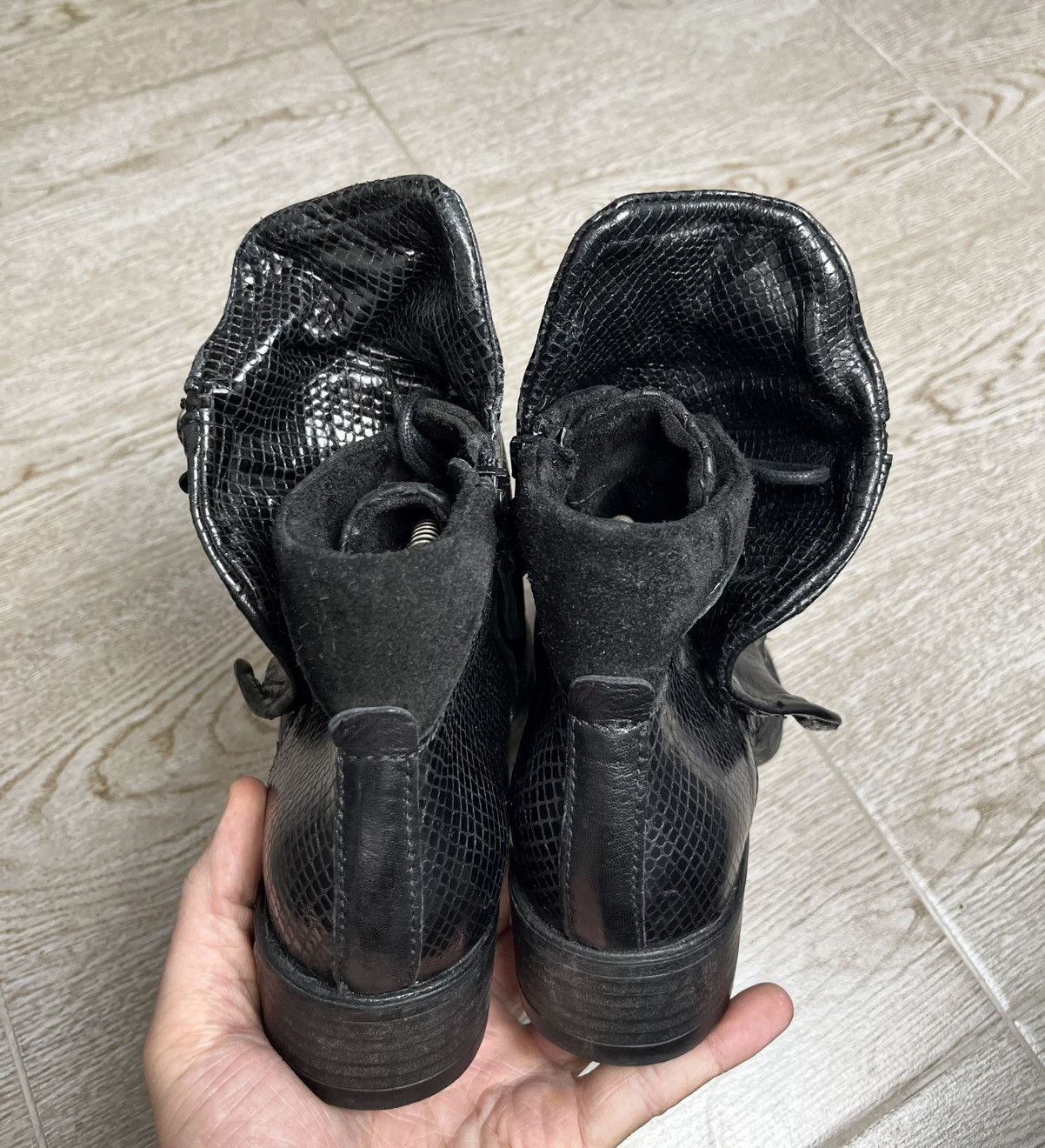 Guidi Python Leather A.S 98 Style Biker Guidi Style Boots 90s Size US 8 / IT 38 - 20 Thumbnail