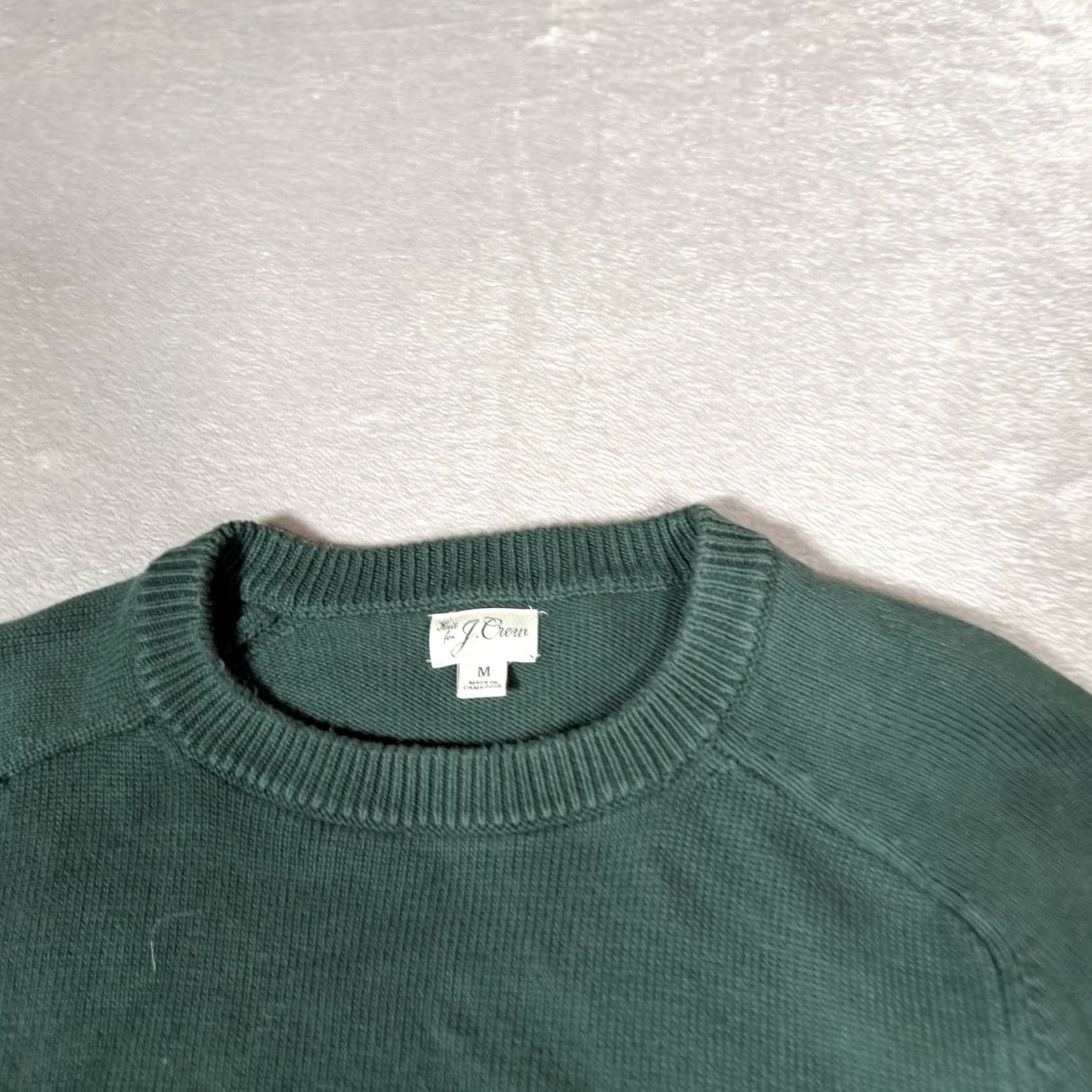 J.Crew J.CREW Sweater Mens Medium Green Roll Neck Crew Neck Cotton Knit Logo Accent Pullover Modern Classic Size US M / EU 48-50 / 2 - 3 Thumbnail