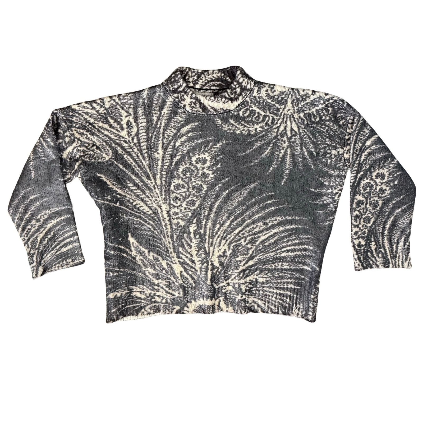 Etro Etro Brown Cream Foliage Oversize Coated Wool Sweater 40 / M Size M / US 6-8 / IT 42-44 - 10 Thumbnail