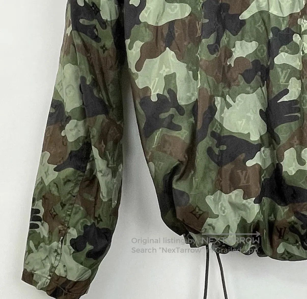Louis Vuitton Green Camouflage Hooded Light Jacket Size L. Size US L / EU 52-54 / 3 - 7 Thumbnail