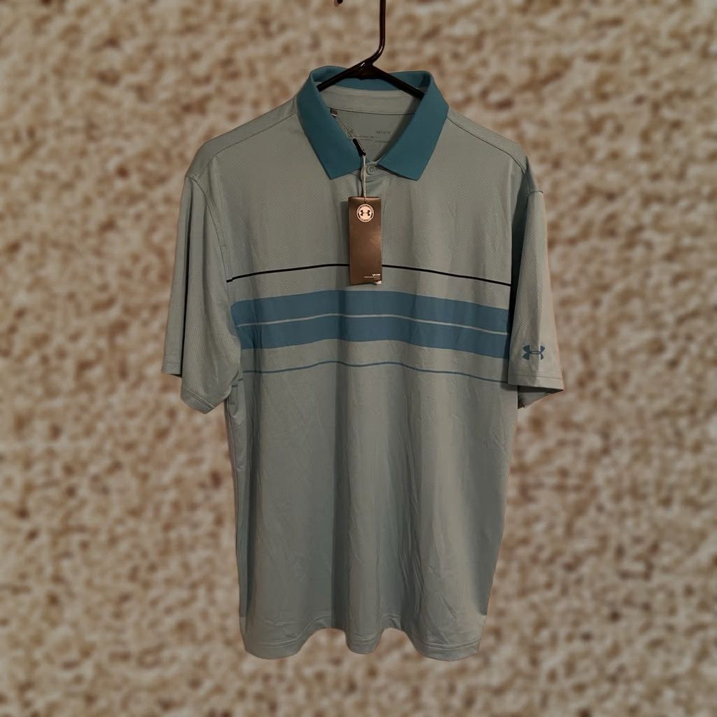 Under Armour Under Armour Golf Polo Shirt HeatGear Blue Aqua UM0840 Men's Large Size US L / EU 52-54 / 3 - 1 Thumbnail