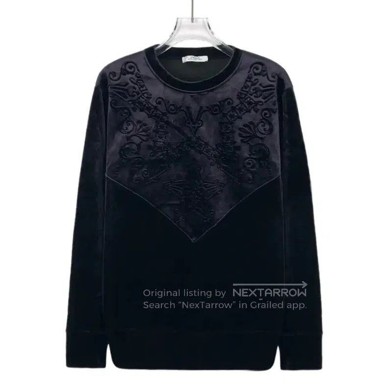 Versace Versace Black Men's Velvet Sweatshirt . Size US S / EU 44-46 / 1 - 1 Thumbnail