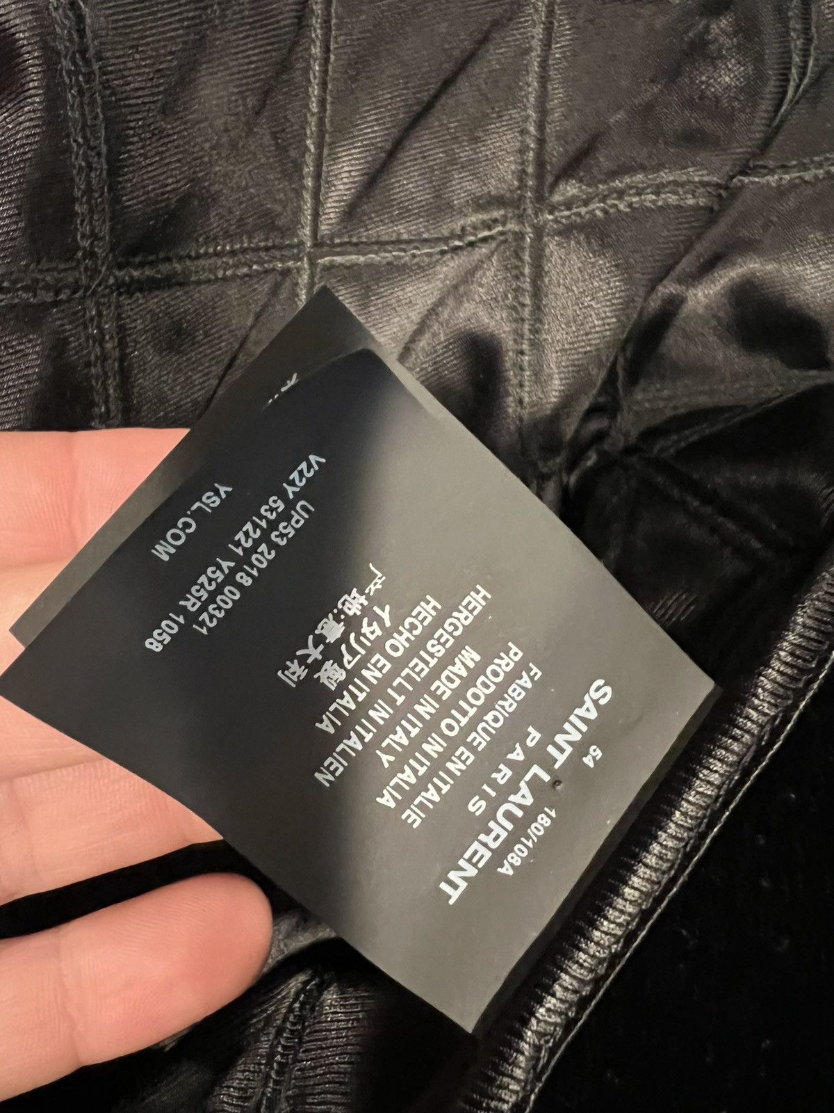 Saint Laurent Paris Saint Laurent quilted velvet jacket. 54/44. $5390 Size US L / EU 52-54 / 3 - 2 Thumbnail