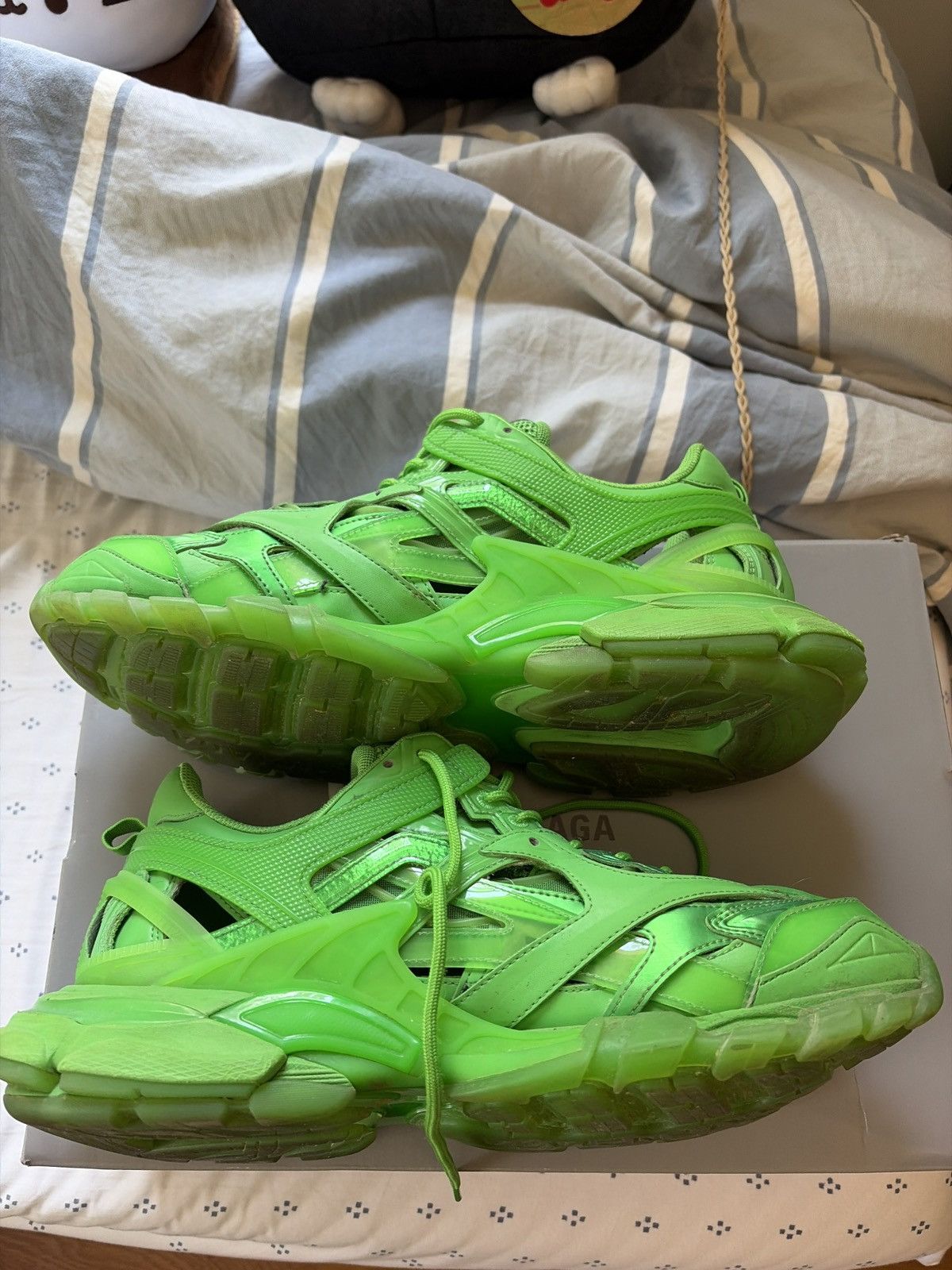 Balenciaga Balenciaga track 2 clear sole green Size US 12 / EU 45 - 4 Thumbnail