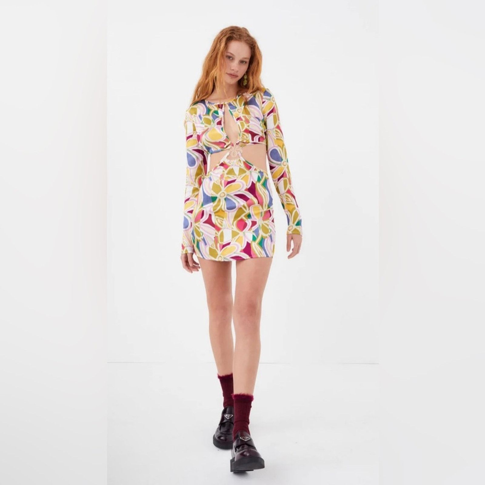 For Love & Lemons NWT For Love&Lemons $227 Multicolor Floral Mini Dress size M Size M / US 6-8 / IT 42-44 - 1 Thumbnail