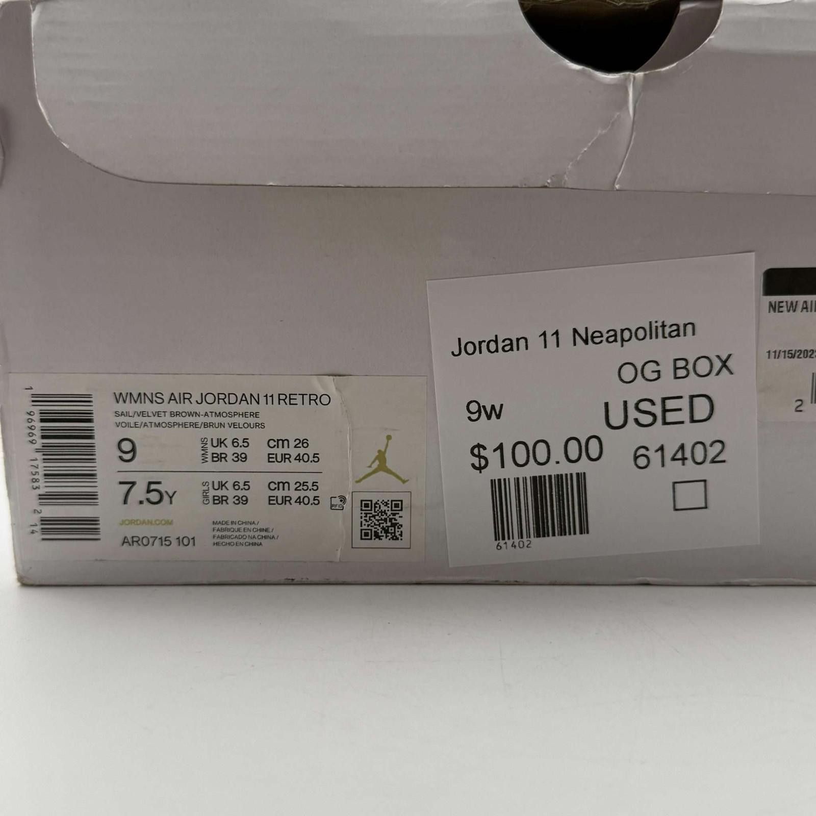 Nike Nike Air Jordan 11 Retro Neapolitan 9W Used OG Box AR0715 Size US 9 / IT 39 - 9 Thumbnail