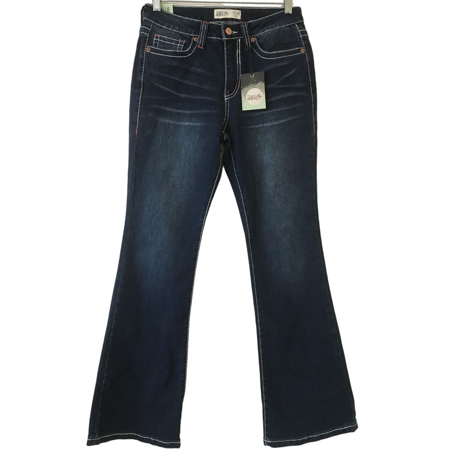 Other Thread Market 7/28 Bootcut Jeans Steers on Flap Pockets Size 28" / US 6 / IT 42 - 1 Thumbnail