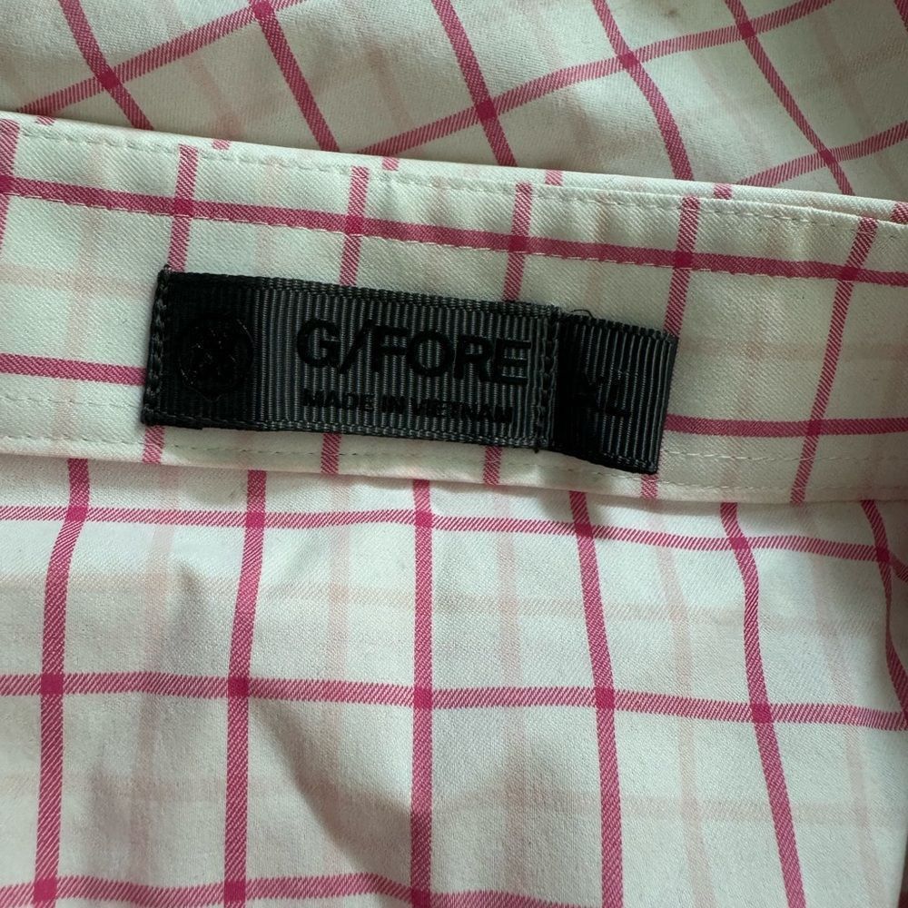 Other G/FORE SZ XL pink and white checkered button down shirt Size US XL / EU 56 / 4 - 4 Thumbnail