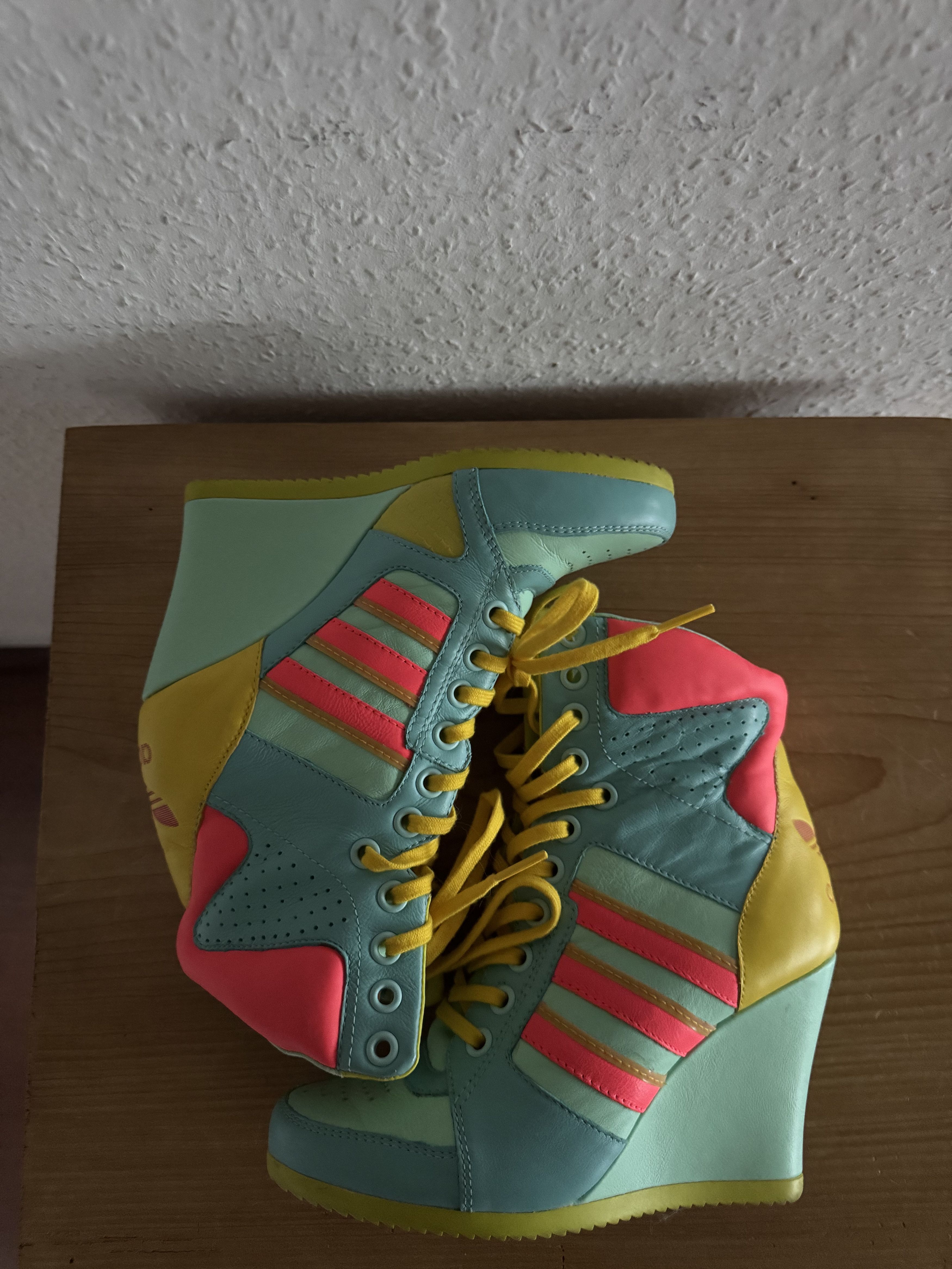 Adidas × Jeremy Scott Wedge Platform Sneakers Size US 5.5 / IT 35.5 - 8 Thumbnail