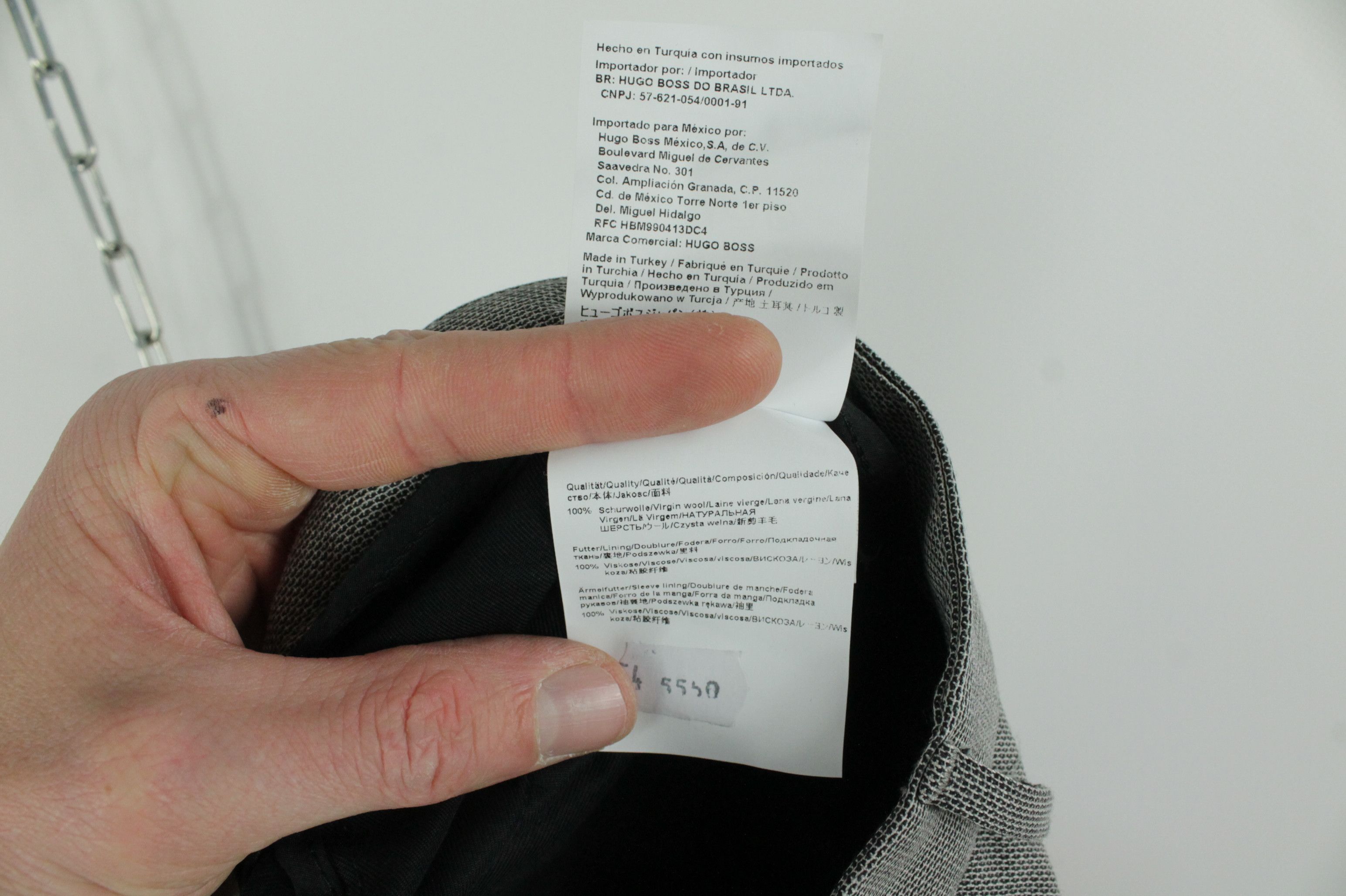 Hugo Boss Hugo Boss Novan5/Ben2 Slim Fit Gray Light 140's Wool Suit Size 44R - 19 Thumbnail