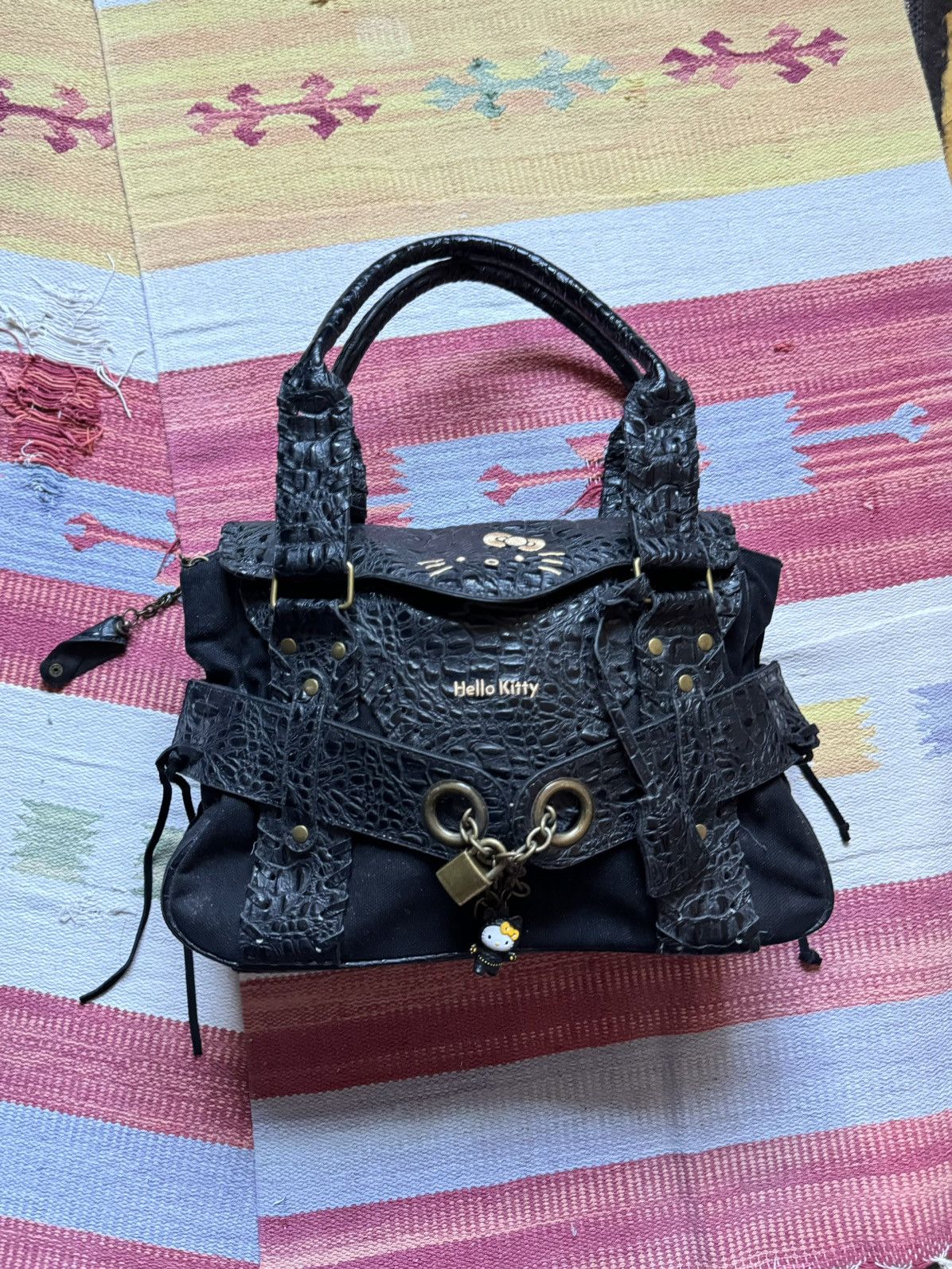 Camomilla Milano x Hello Kitty y2k Black Ninja Shoulder Bag