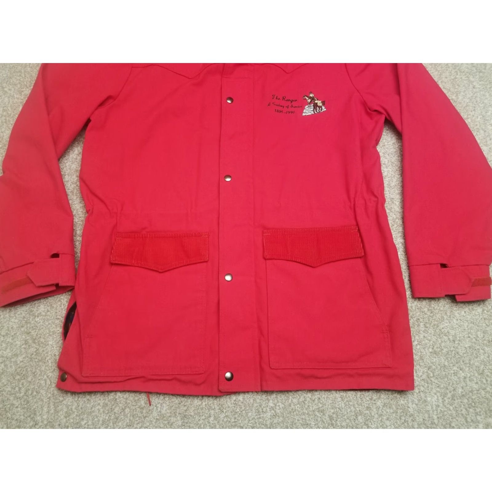 Walls VINTAGE Walls Jacket Mens L Red Canvas Wapiti Ranger District Parka Wyoming Coat Size US L / EU 52-54 / 3 - 4 Thumbnail