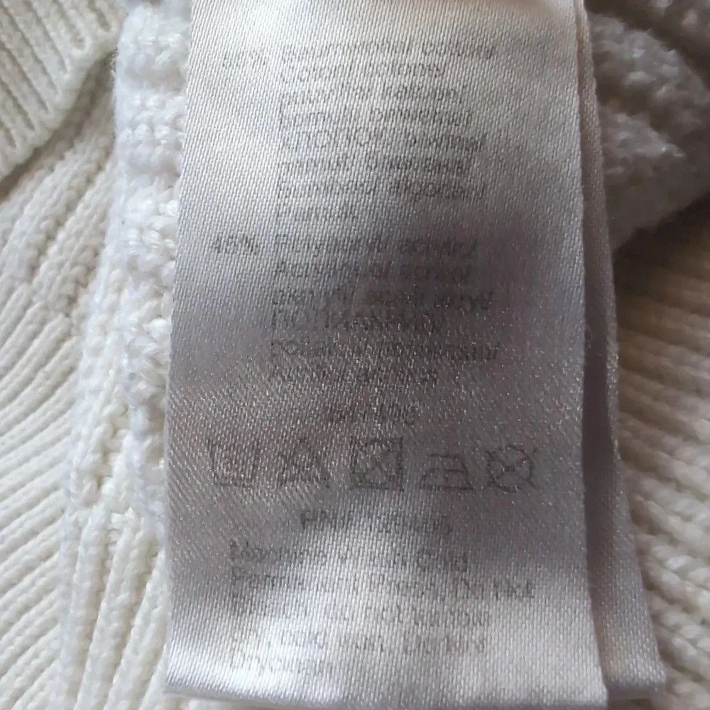Venus Venus Deep V Neck Navy Blue and White Sweater sz L Size L / US 10 / IT 46 - 4 Thumbnail