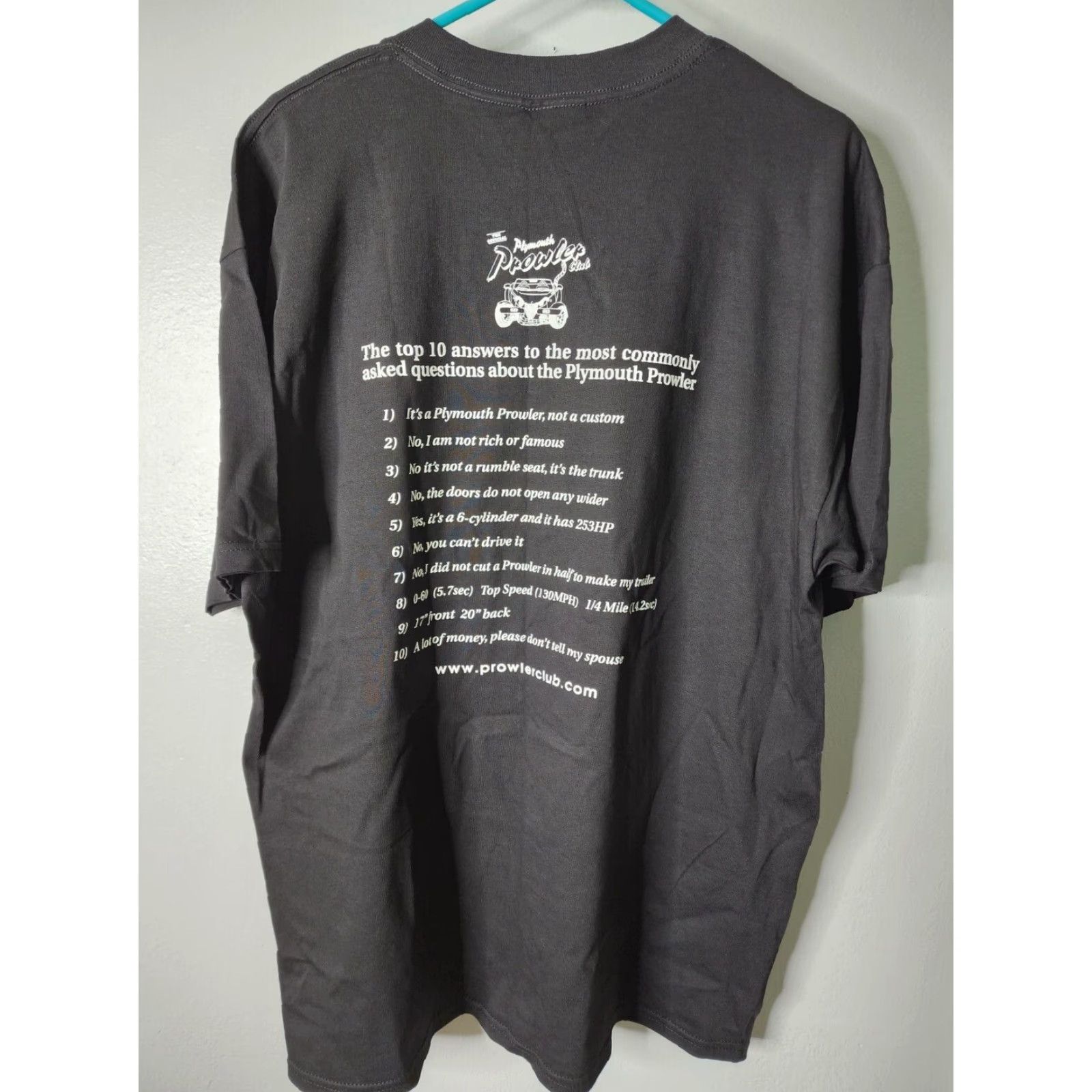 Gildan VINTAGE Gildan Plymouth Prowler Car Club Double-Sided T Shirt Mens XL Black Cotton Crew Neck Short Sleeve Car Theme 90s? Size US XL / EU 56 / 4 - 2 Thumbnail