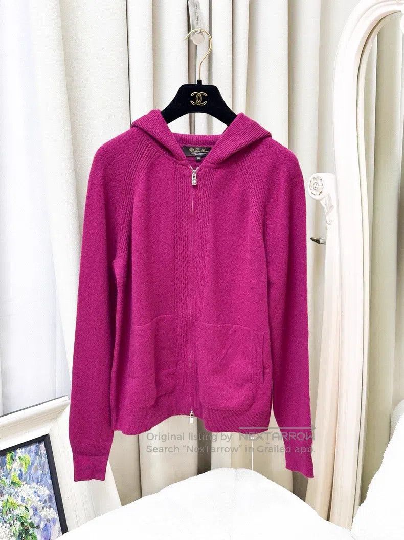 Loro Piana Loro Piana Purple full cashmere hooded cardigan Size XS / US 0-2 / IT 36-38 - 1 Thumbnail