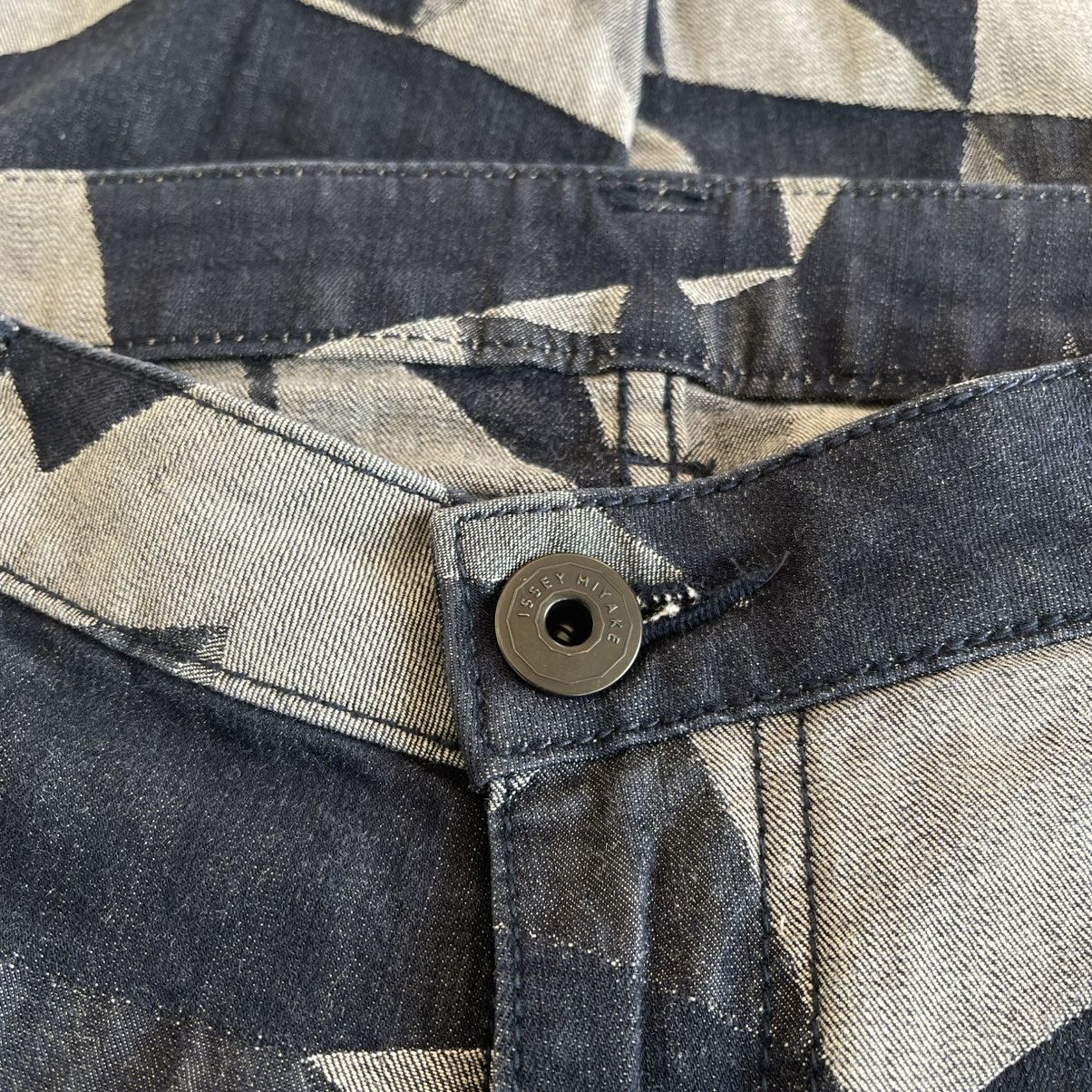 Issey Miyake A-POC Inside Geometric Prism Pattern Denim Jeans Size US 27 - 4 Thumbnail