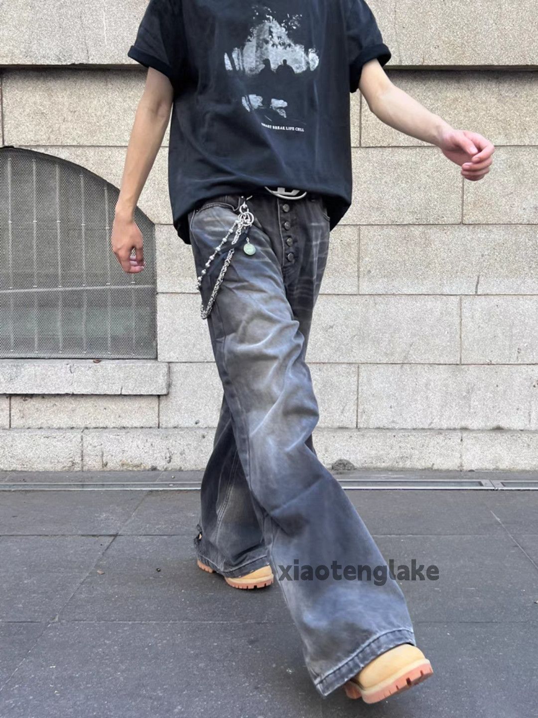 Jean ltx vintage washed faded punk grunge hiphop jeans Size US 34 / EU 50 - 2 Thumbnail