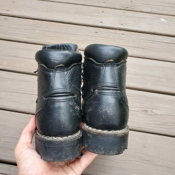 Vintage Vintage 80s Black Leather German Bundeswehr Mountain Boots Size US 8 / IT 38 - 6 Thumbnail