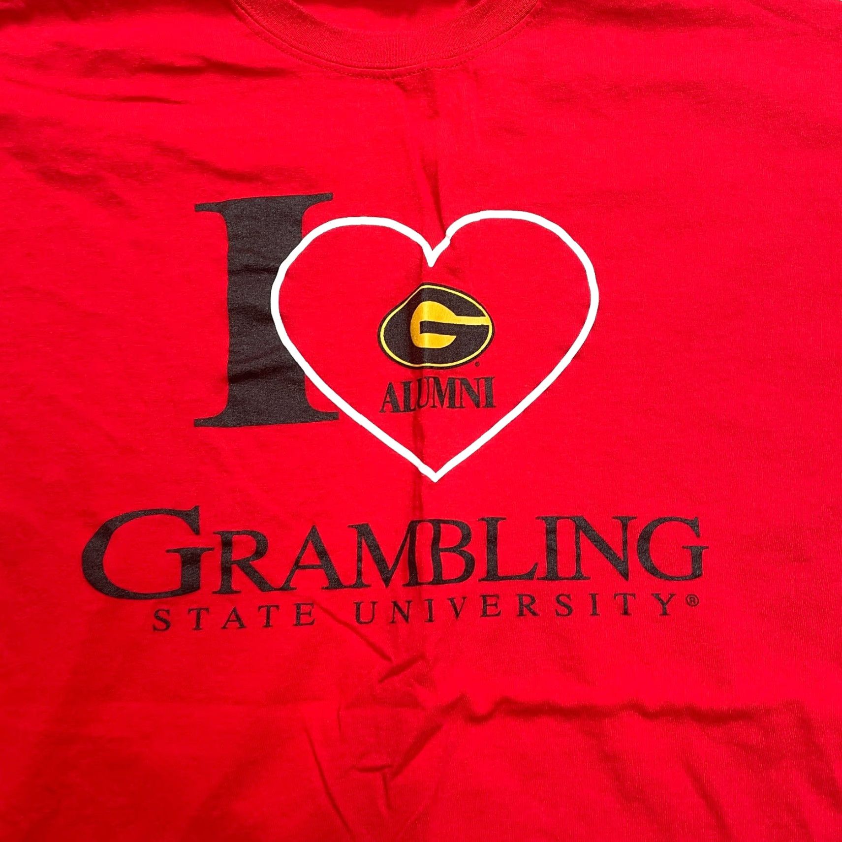 Gildan Gildan Heavy Cotton Shirt Mens XL Red I Love Grambling State University Alumni Size US XL / EU 56 / 4 - 2 Thumbnail