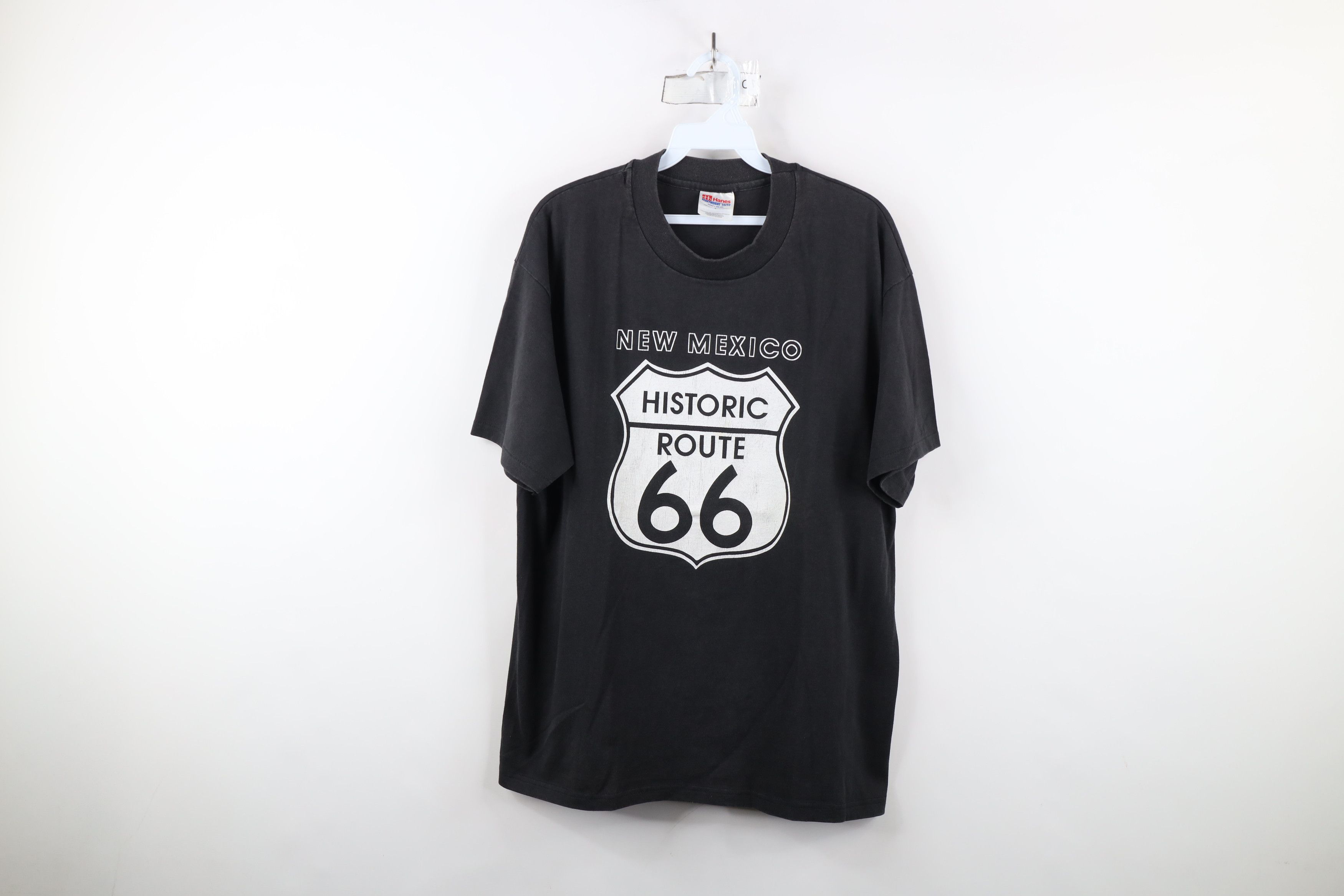 Vintage Vintage 90s Streetwear Spell Historic Route 66 T-Shirt Black Size US L / EU 52-54 / 3 - 1 Thumbnail
