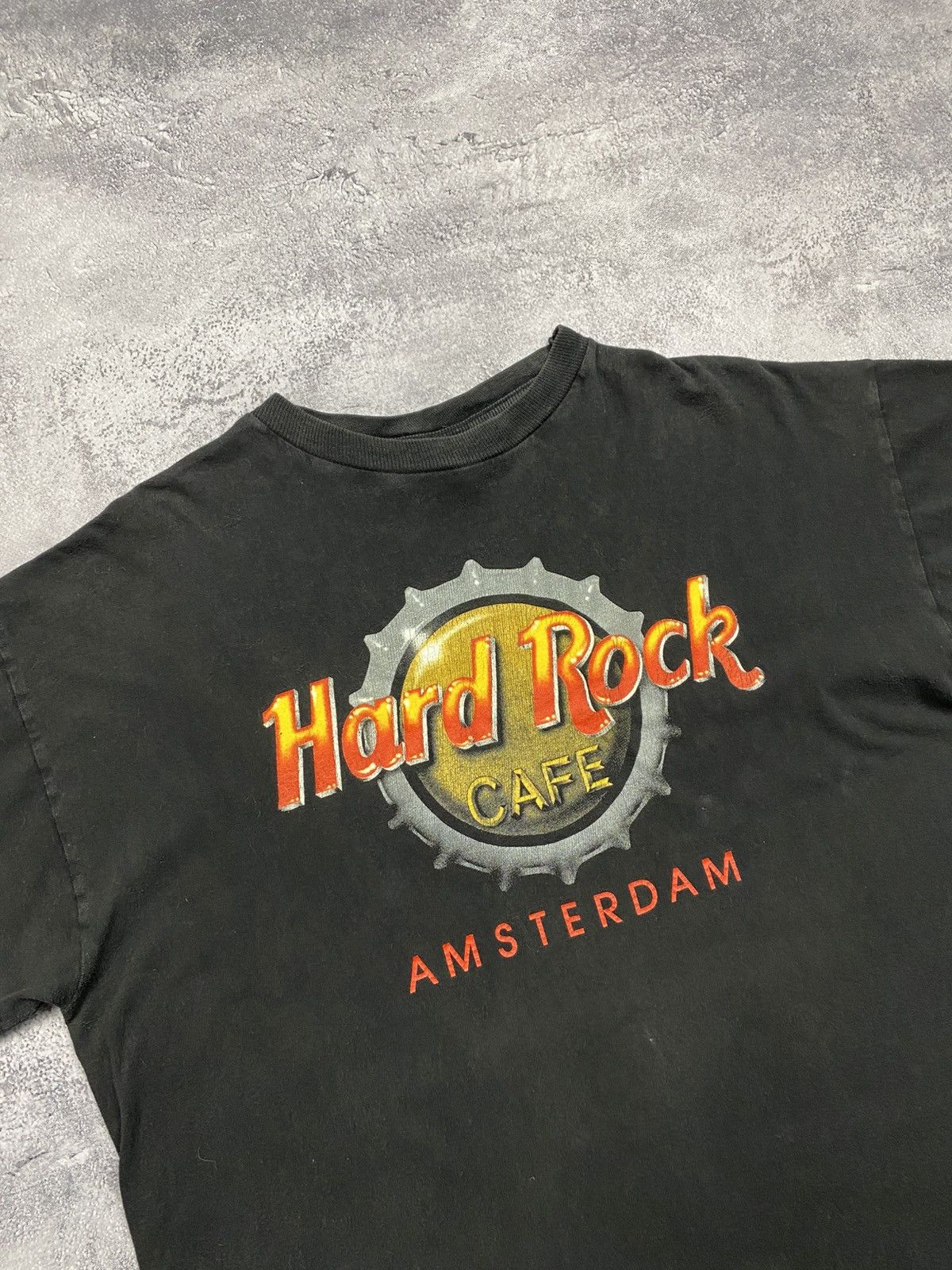 Hard Rock Cafe RARE Vintage Hard Rock Cafe Amsterdam T-Shirt Rare 90s Tee Size US XL / EU 56 / 4 - 5 Thumbnail
