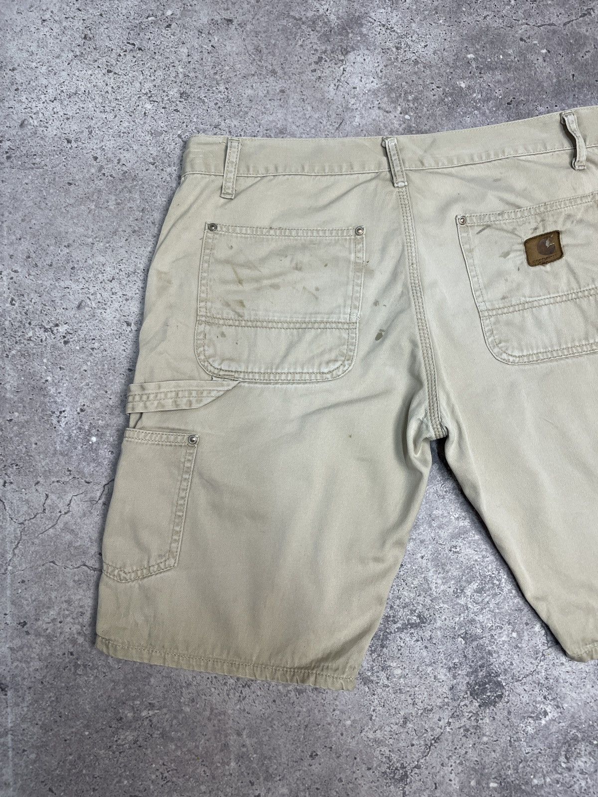 Carhartt Vintage Carhartt Wip Double Knee Single Cargo Shorts Pants Size US 31 - 6 Thumbnail