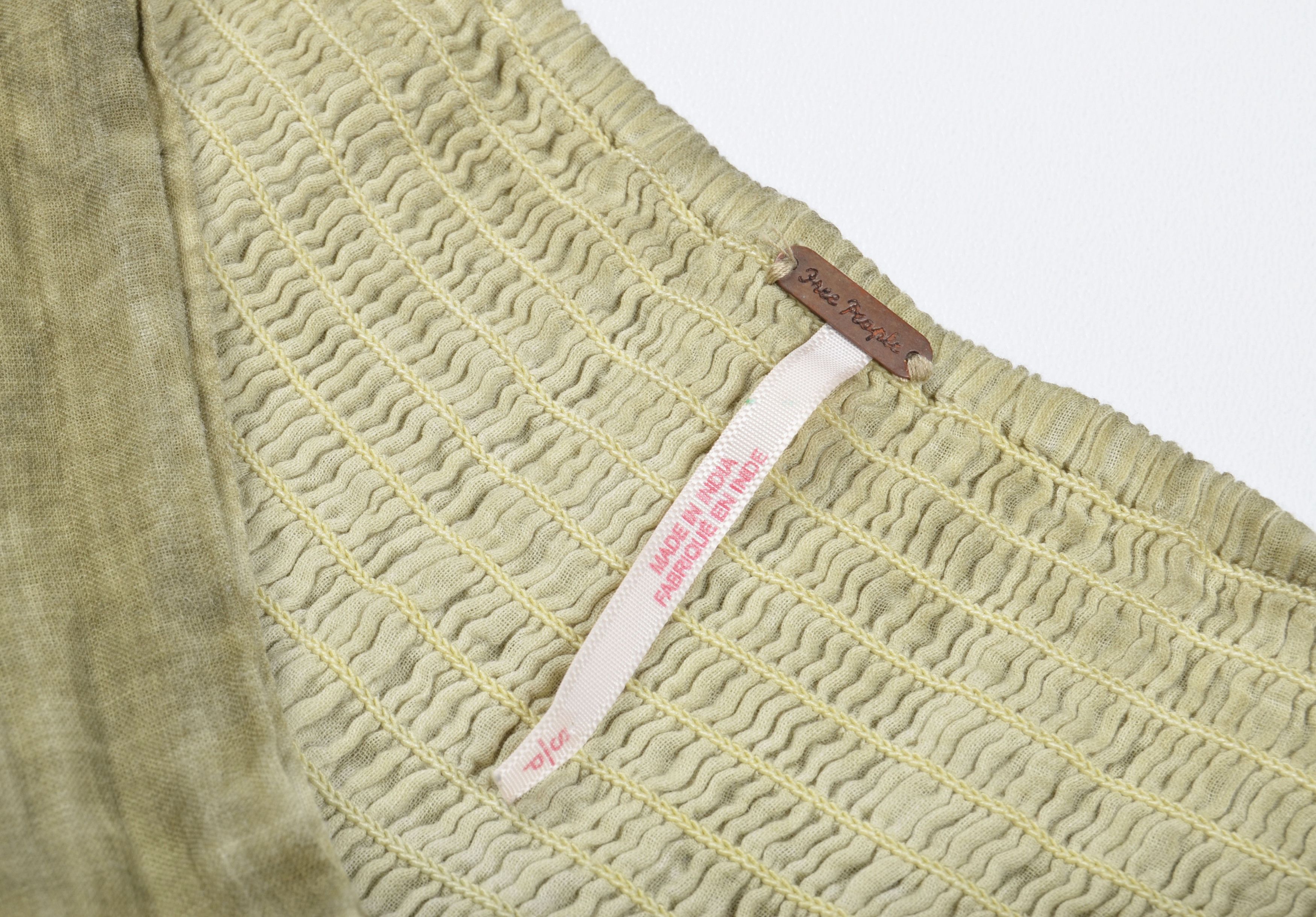 Free People Free People Y2K Boho Olive Green Tiered Maxi Skirt Size 27" / US 4 / IT 40 - 9 Thumbnail
